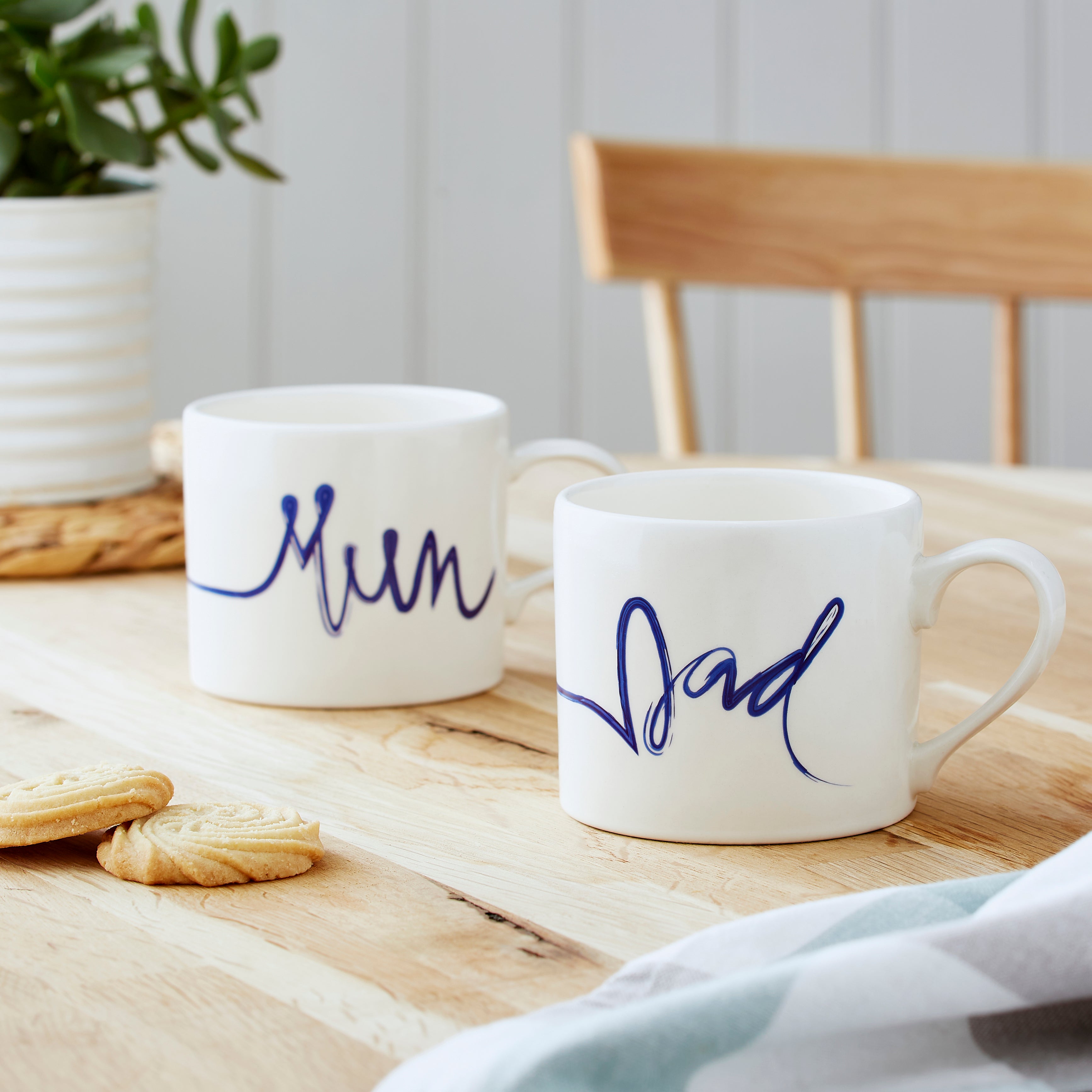 Mug Meirion Blue & White Dad Mug 0.40L Set of 6