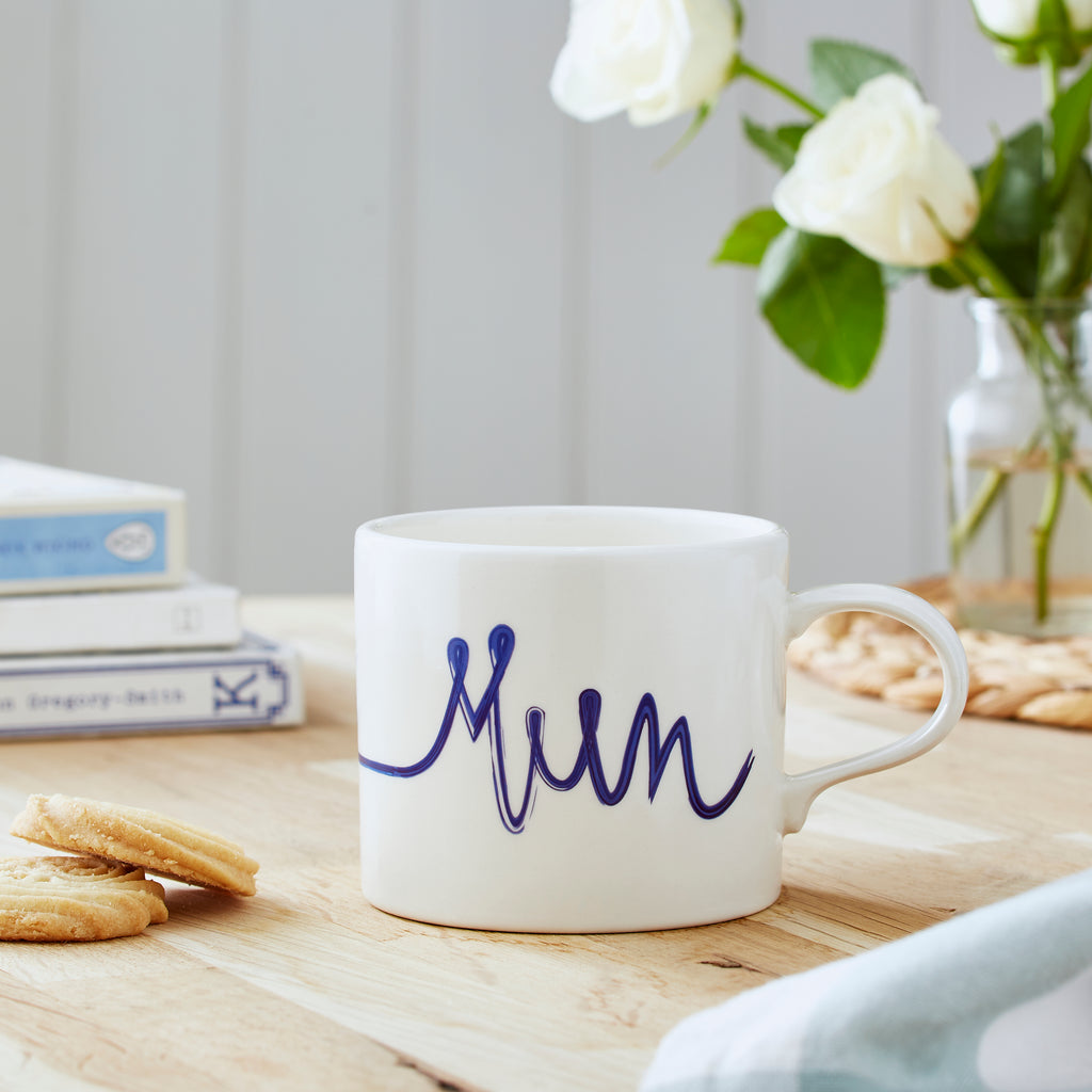 Mug Meirion Blue & White Mum Mug 0.40L Set of 6