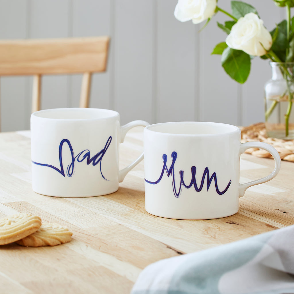 Mug Meirion Blue & White Mum Mug 0.40L Set of 6