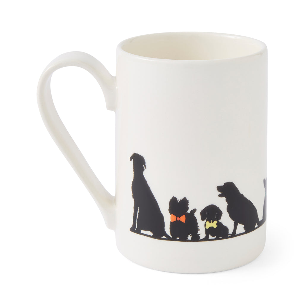 Mug Meirion Silhouette Dog Friends Mug 0.35L Set of 6