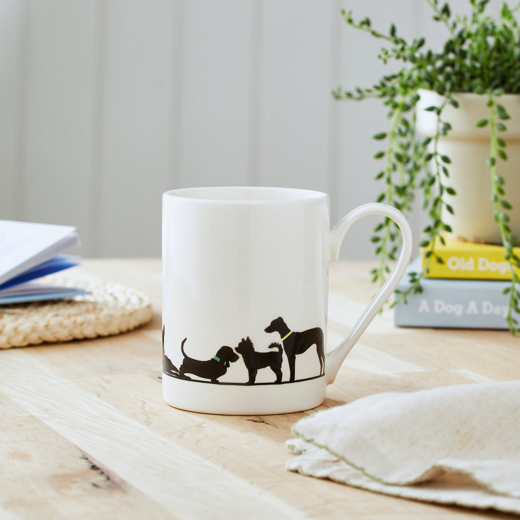 Mug Meirion Silhouette Dog Friends Mug 0.35L Set of 6