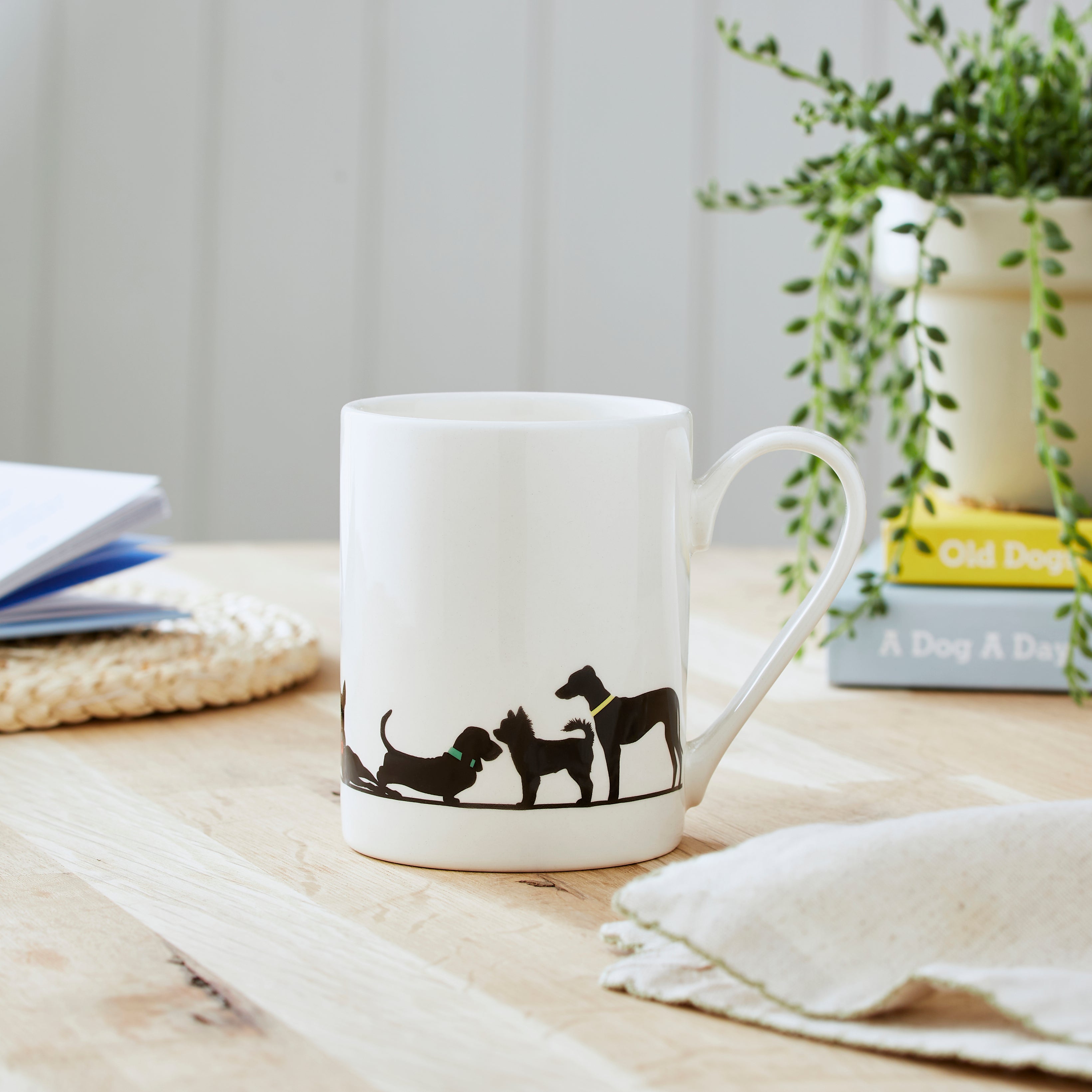 Mug Meirion Silhouette Dog Friends Mug 0.35L Set of 6