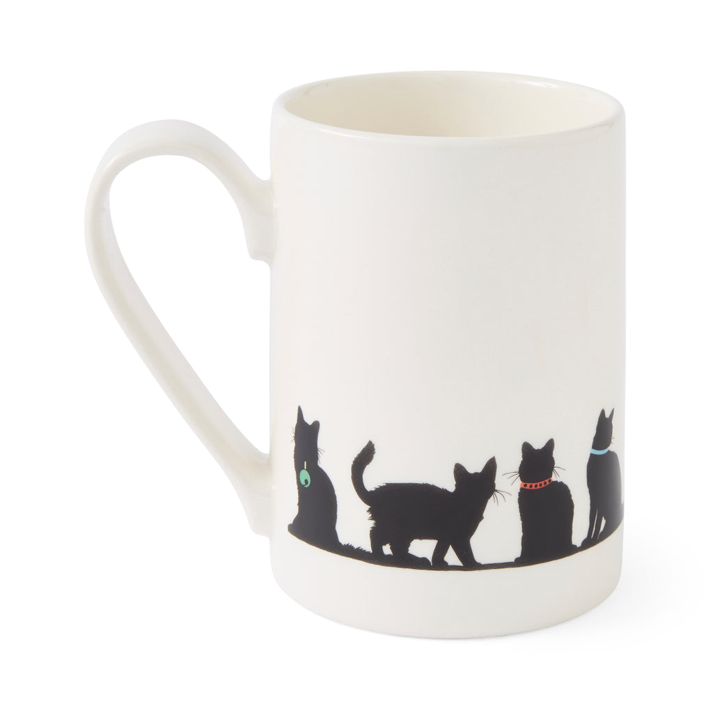 Mug Meirion Silhouette Cat Friends Mug 0.35L Set of 6