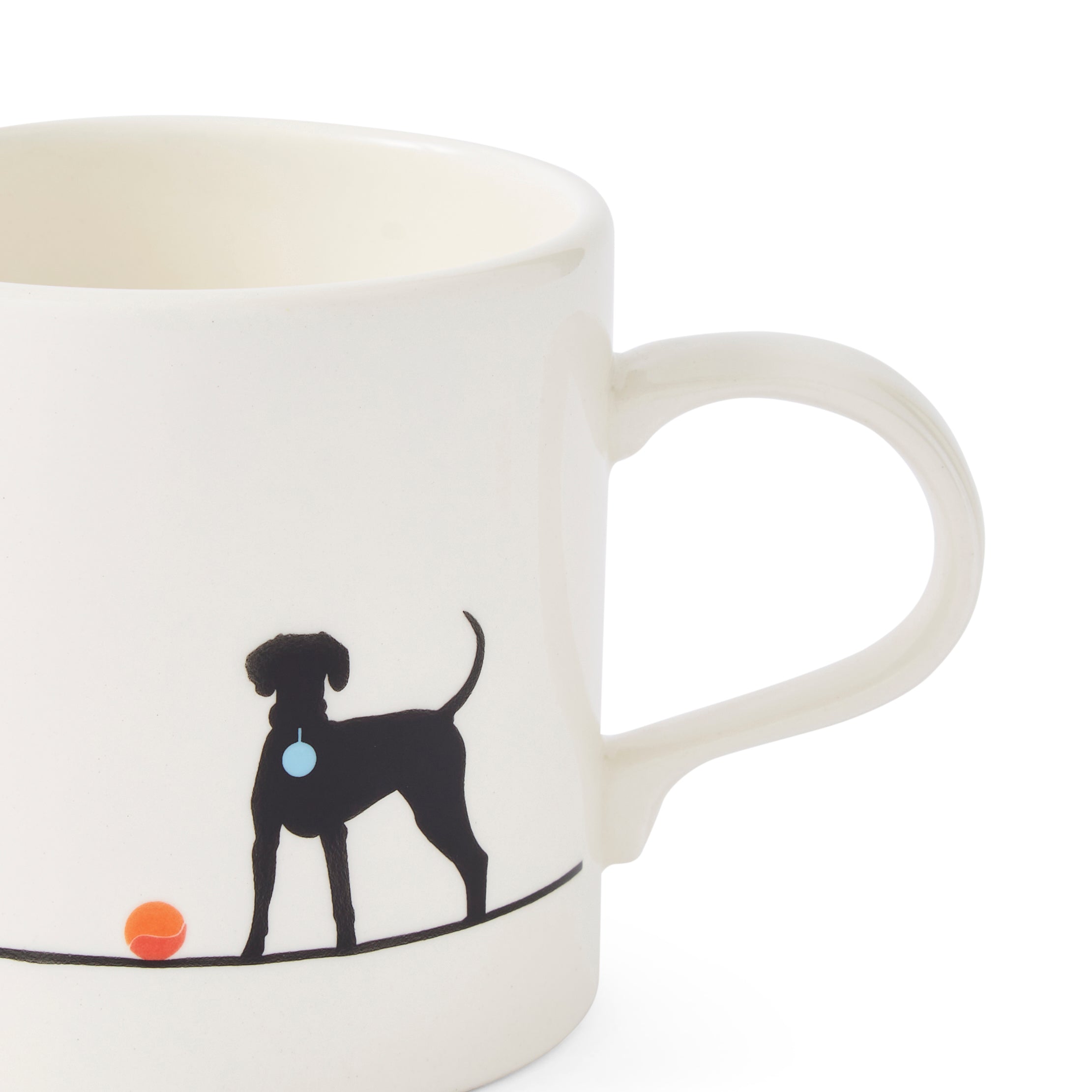 Mug Meirion Silhouette Dog Mug 0.40L Set of 6