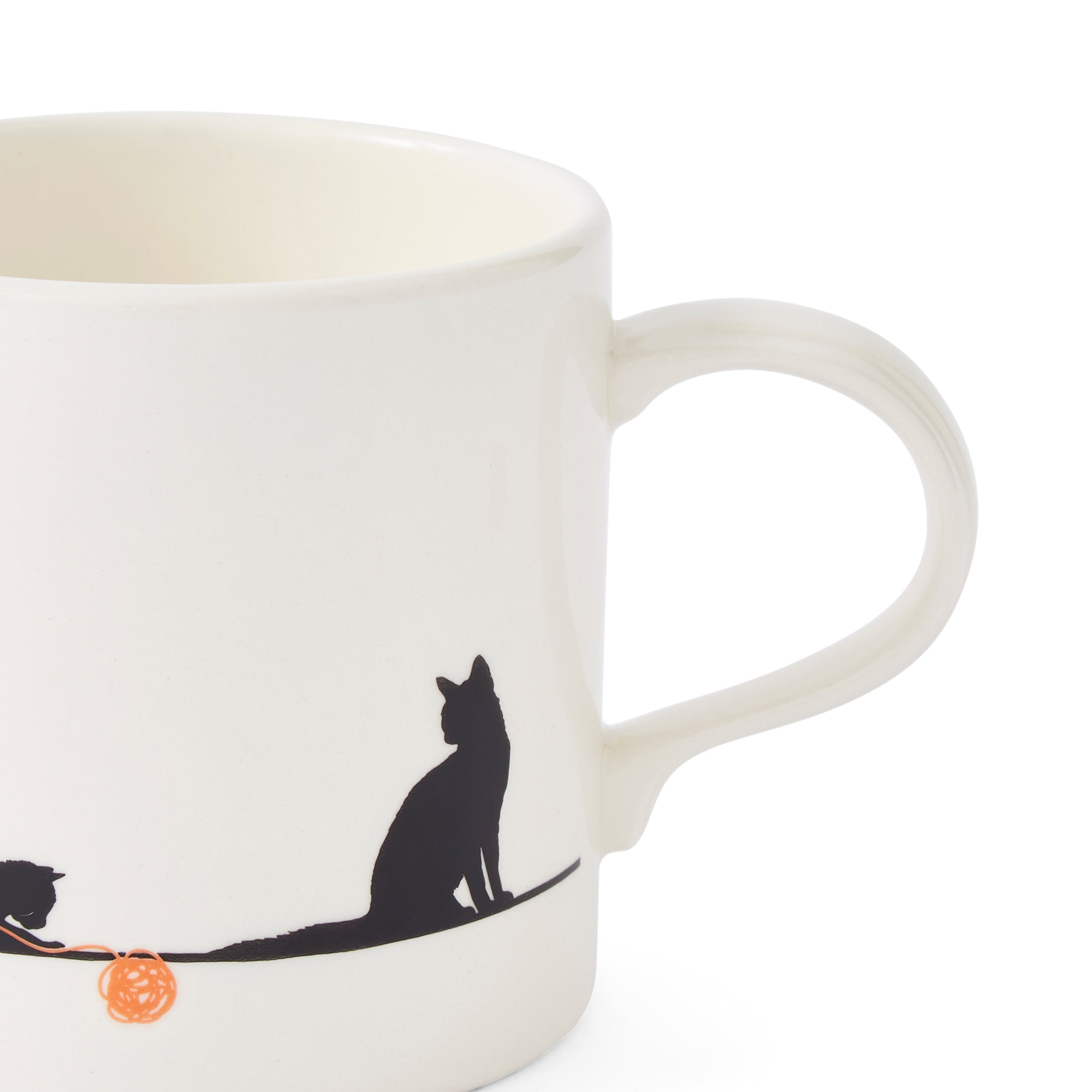 Mug Meirion Silhouette Cat Mug 0.40L Set of 6