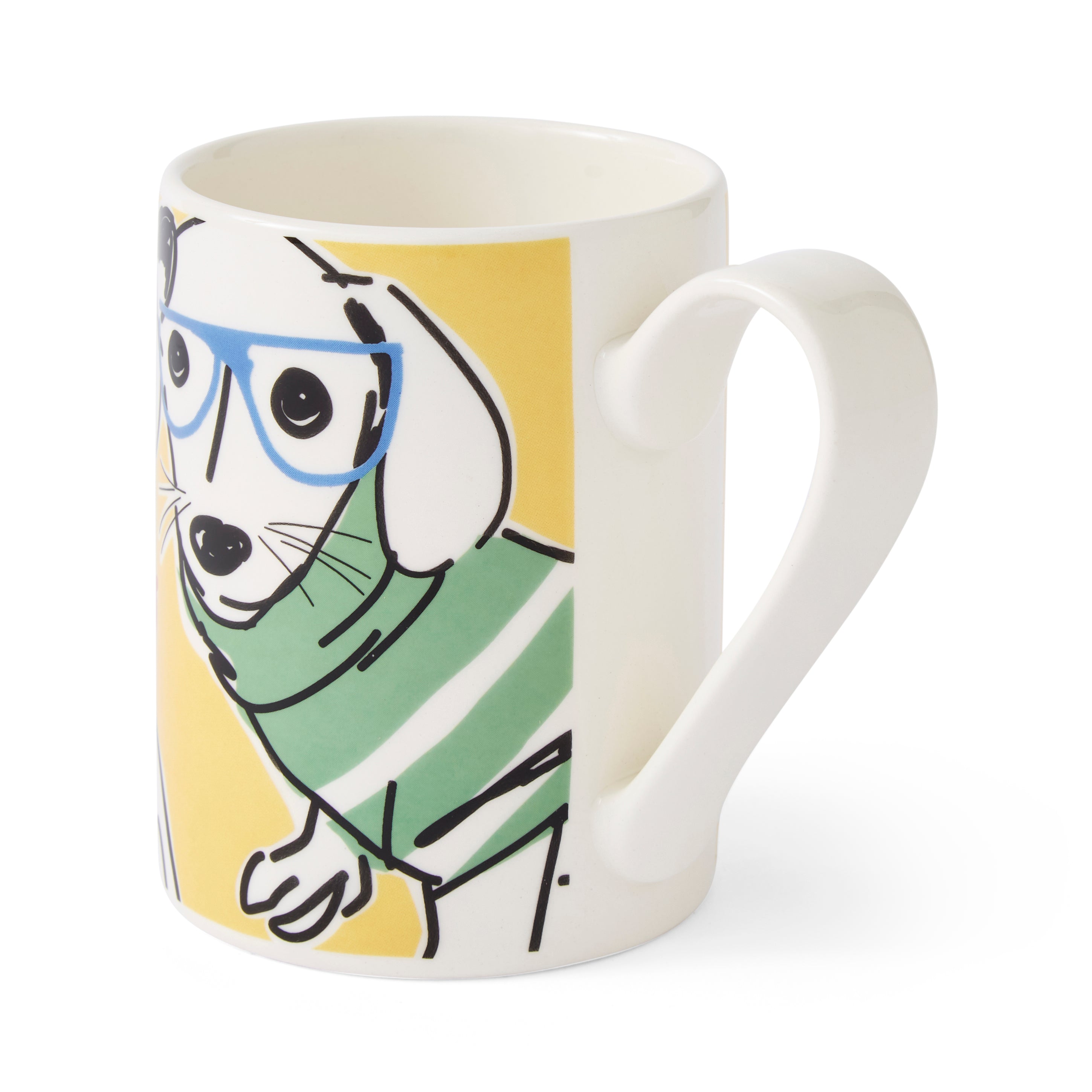 Mug Meirion Bright Yellow Dog Mug 0.35L Set of 6