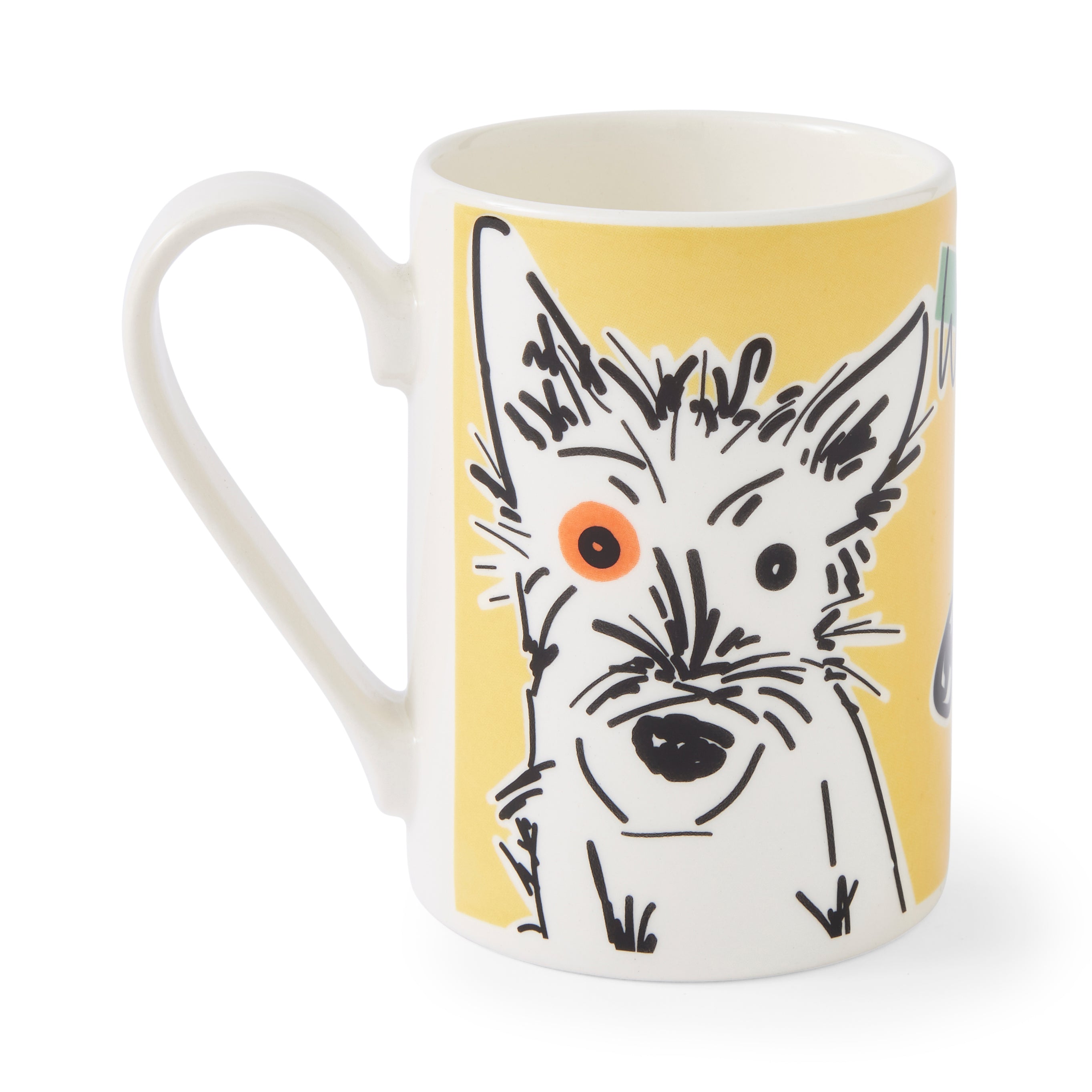 Mug Meirion Bright Yellow Dog Mug 0.35L Set of 6