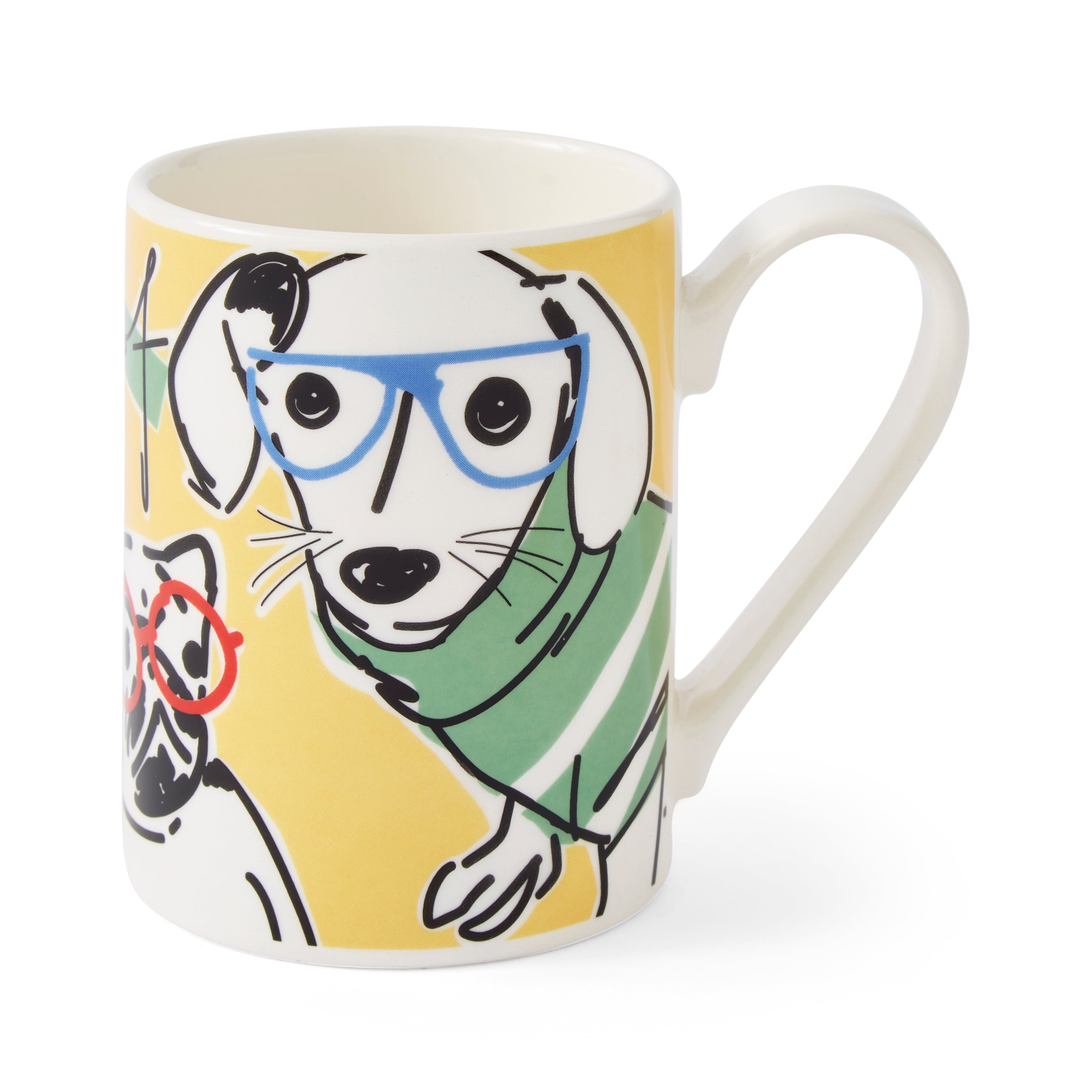 Mug Meirion Bright Yellow Dog Mug 0.35L Set of 6