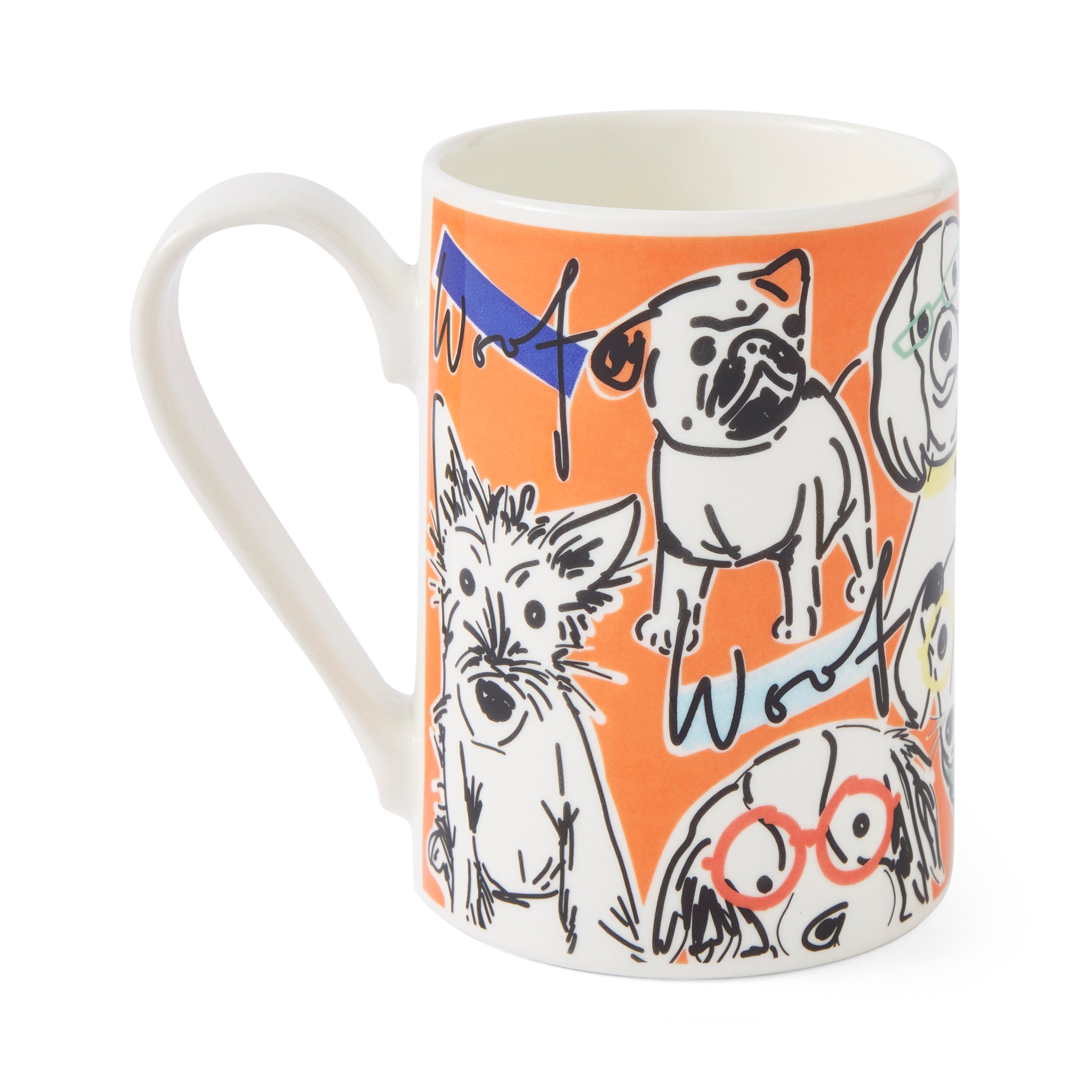 Mug Meirion Bright Orange Dogs Mug 0.35L Set of 6