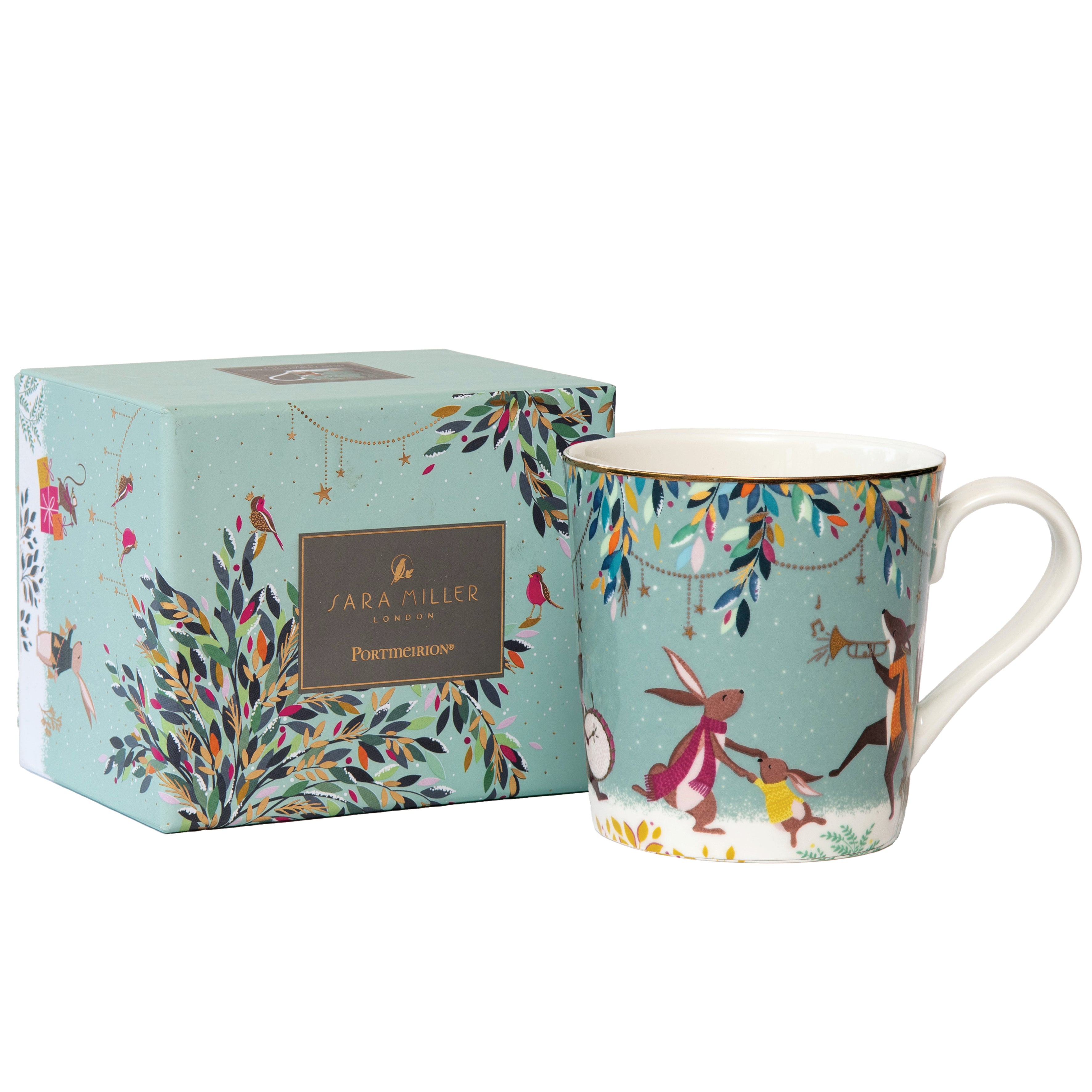 Sara Miller London Artisanne Noir Collection Mug - Merry Band 0.34L Single