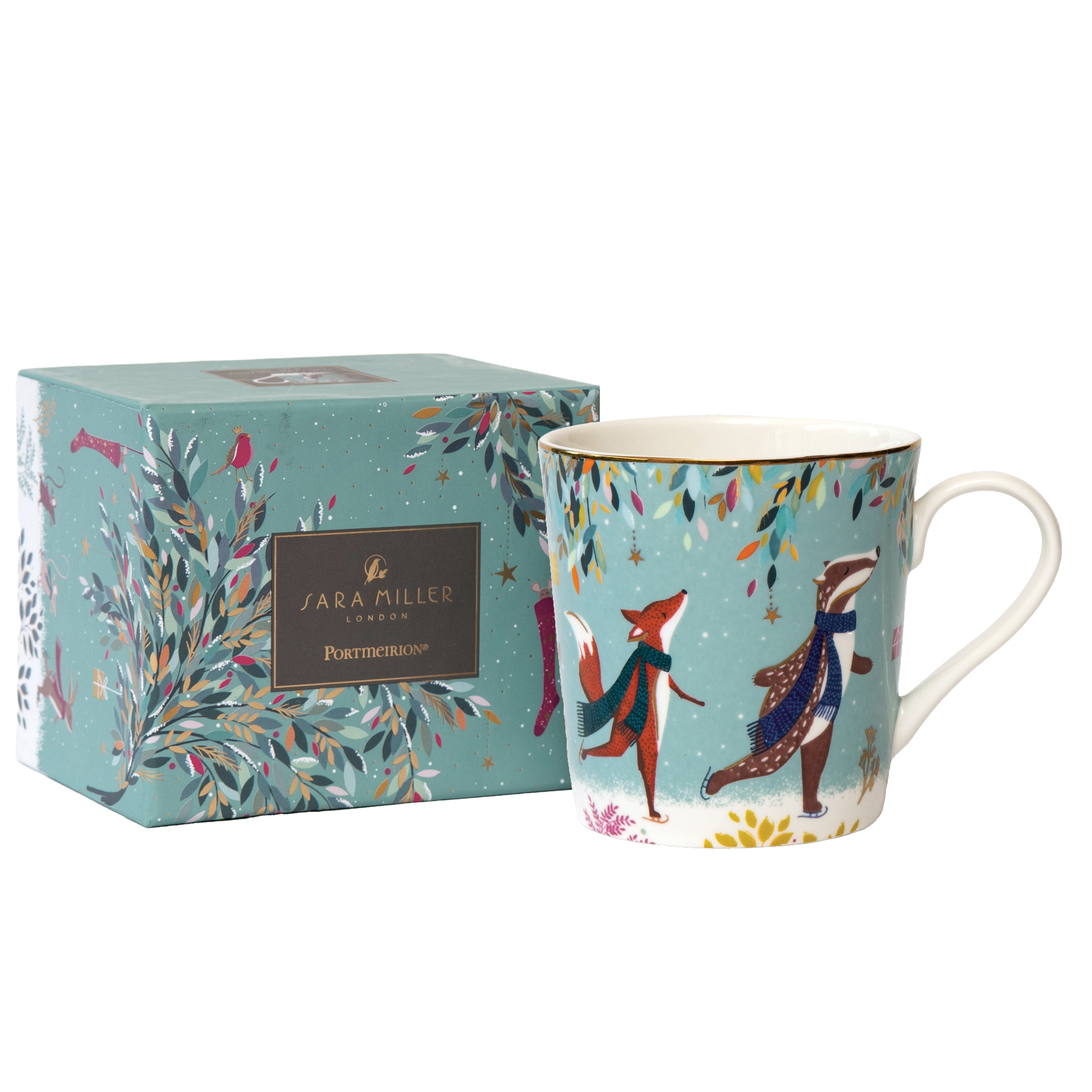 Sara Miller London Artisanne Noir Collection Mug - Skaters 0.34L Single