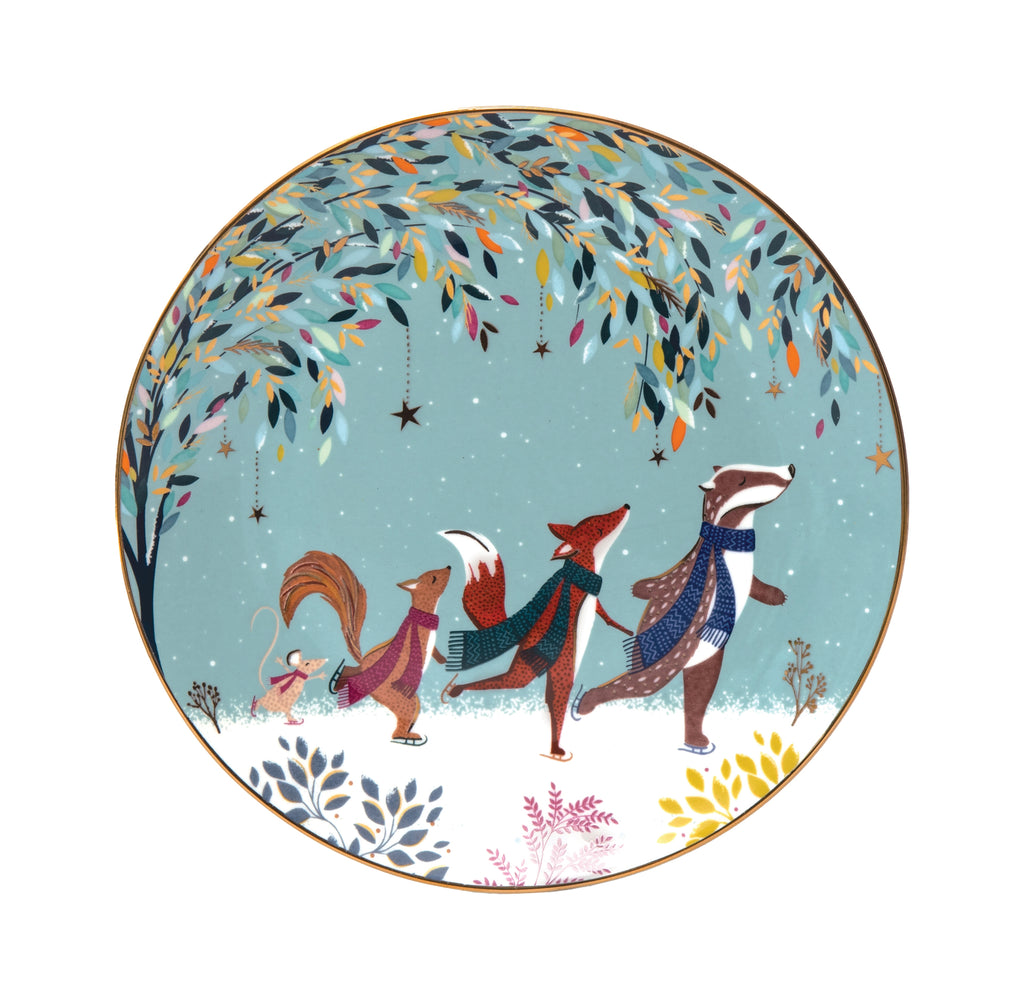Sara Miller London Artisanne Noir Collection Plates - Assorted - Set of 4 20cm Boxed Set
