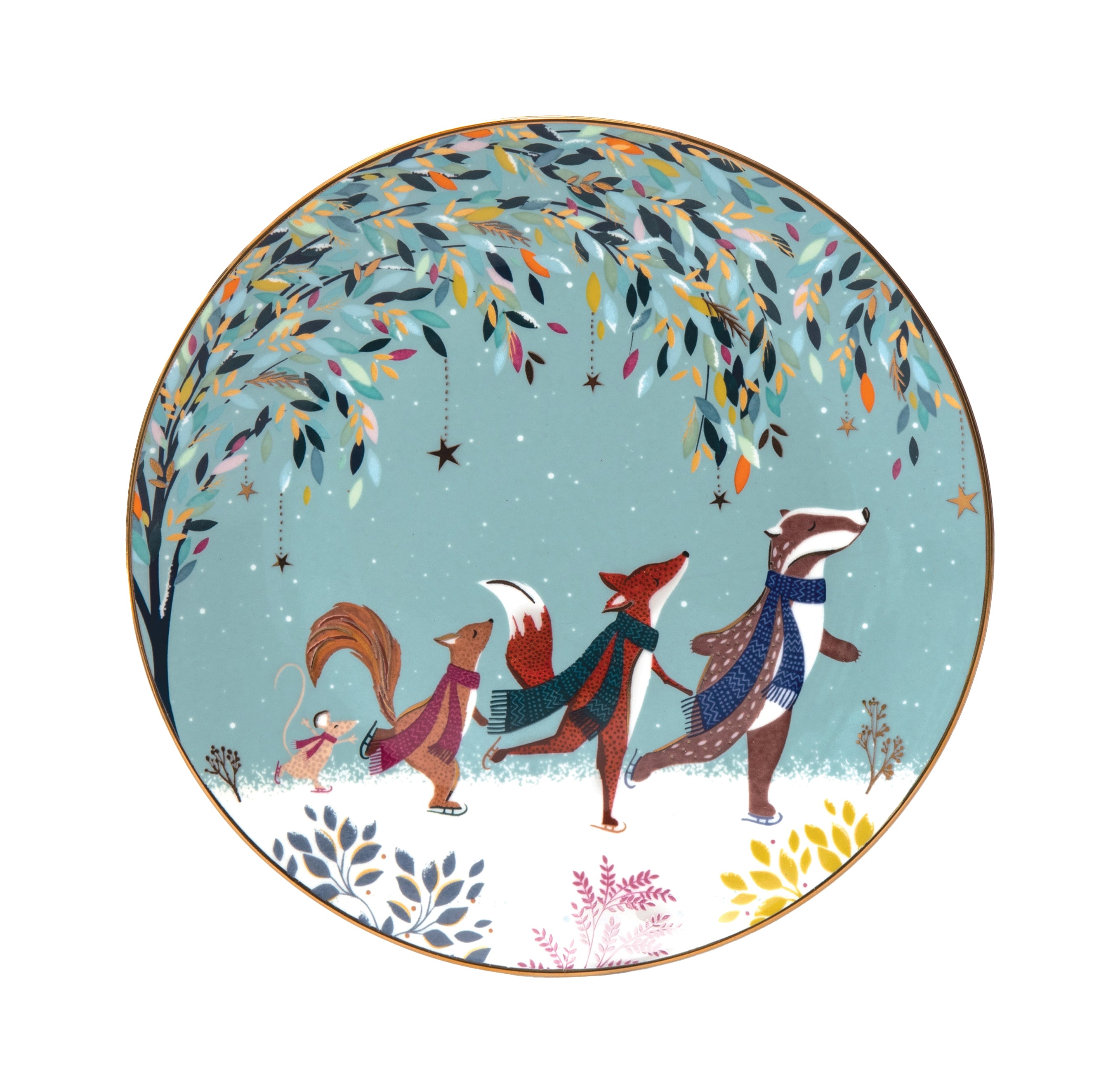 Sara Miller London Artisanne Noir Collection Plates - Assorted - Set of 4 20cm Boxed Set