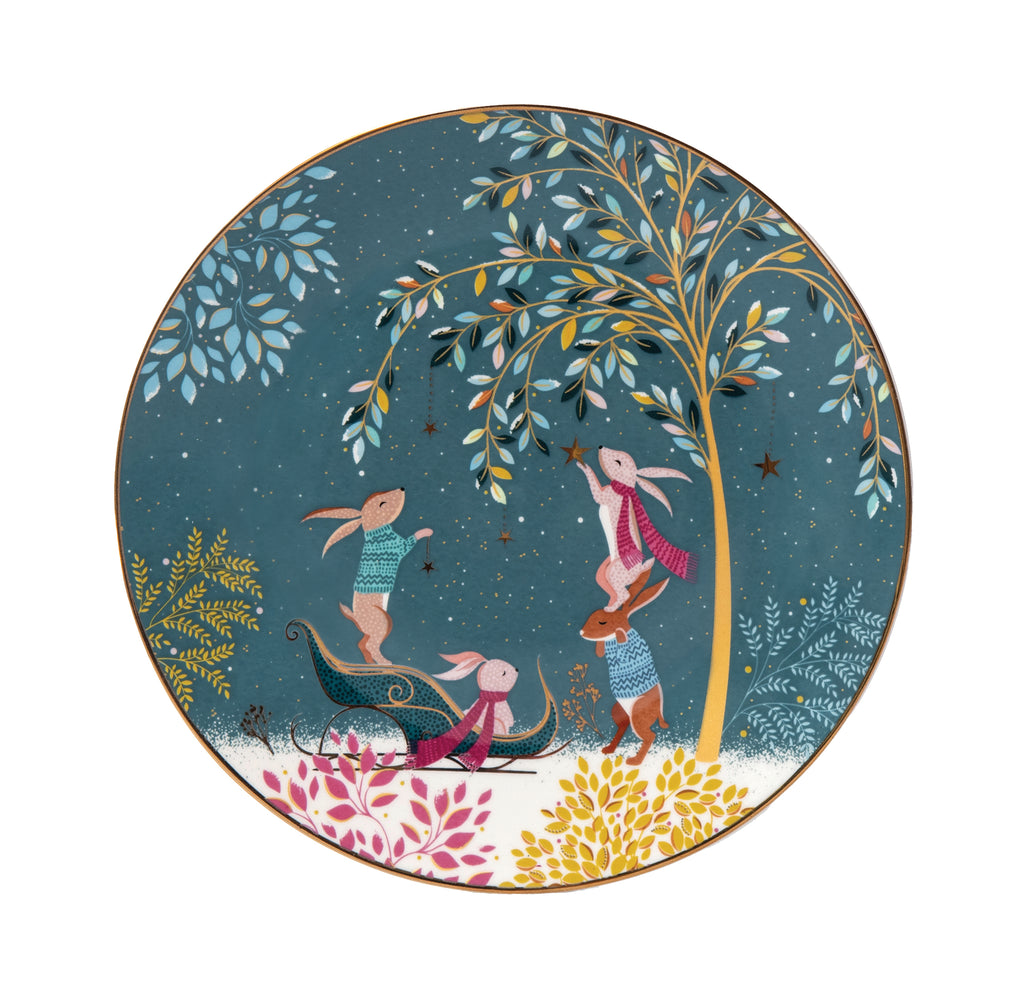 Sara Miller London Artisanne Noir Collection Plates - Assorted - Set of 4 20cm Boxed Set