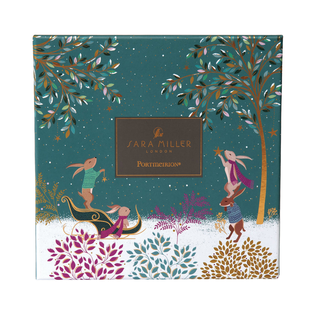 Sara Miller London Artisanne Noir Collection Plates - Assorted - Set of 4 20cm Boxed Set
