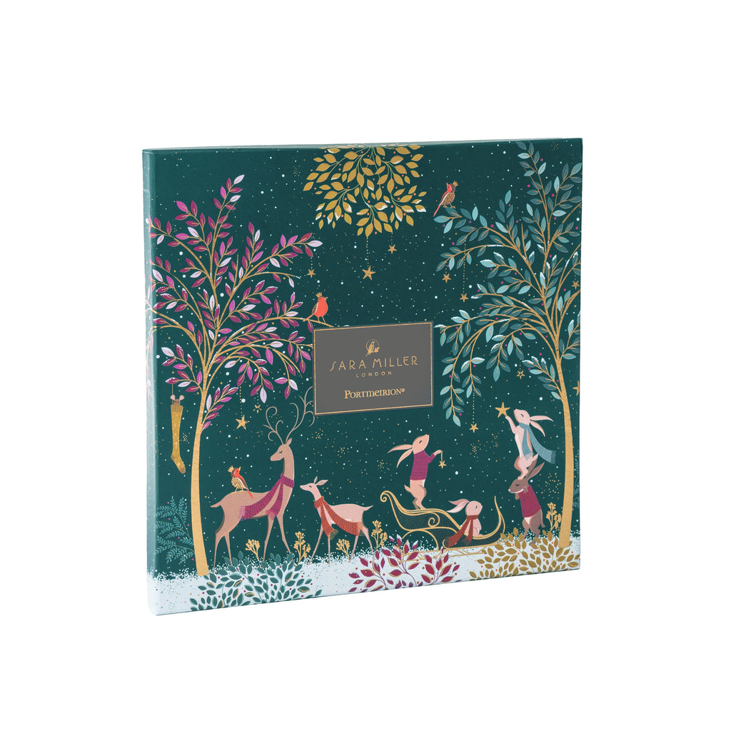 Sara Miller London Artisanne Noir Collection Serving Plate - Deer & Robin 22.8cm Single