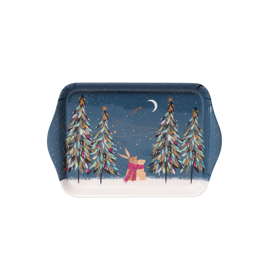 Sara Miller London Artisanne Noir Collection  Mug & Tray Set - Woodland Tales - French Blue Mug 0.18L Tray 21 x 14cm Single"
