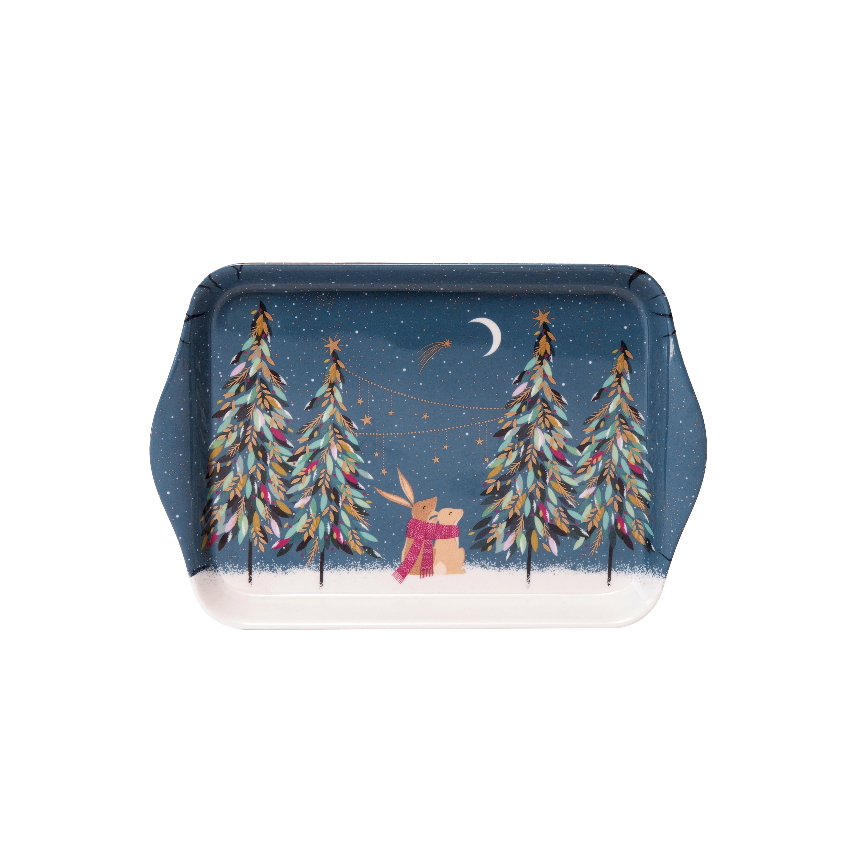 Sara Miller London Artisanne Noir Collection  Mug & Tray Set - Woodland Tales - French Blue Mug 0.18L Tray 21 x 14cm Single"