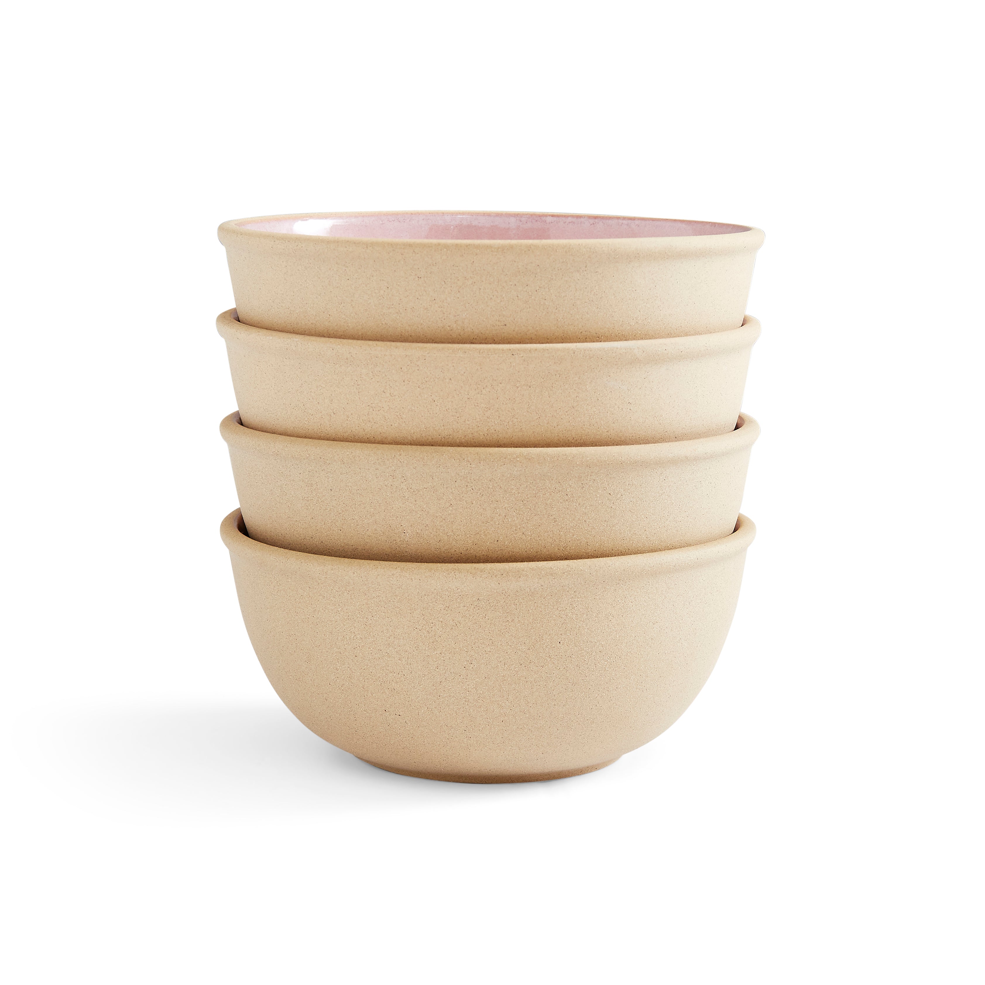 Minerals Medium Bowl - Rose Quartz 15.2cm Set of 4