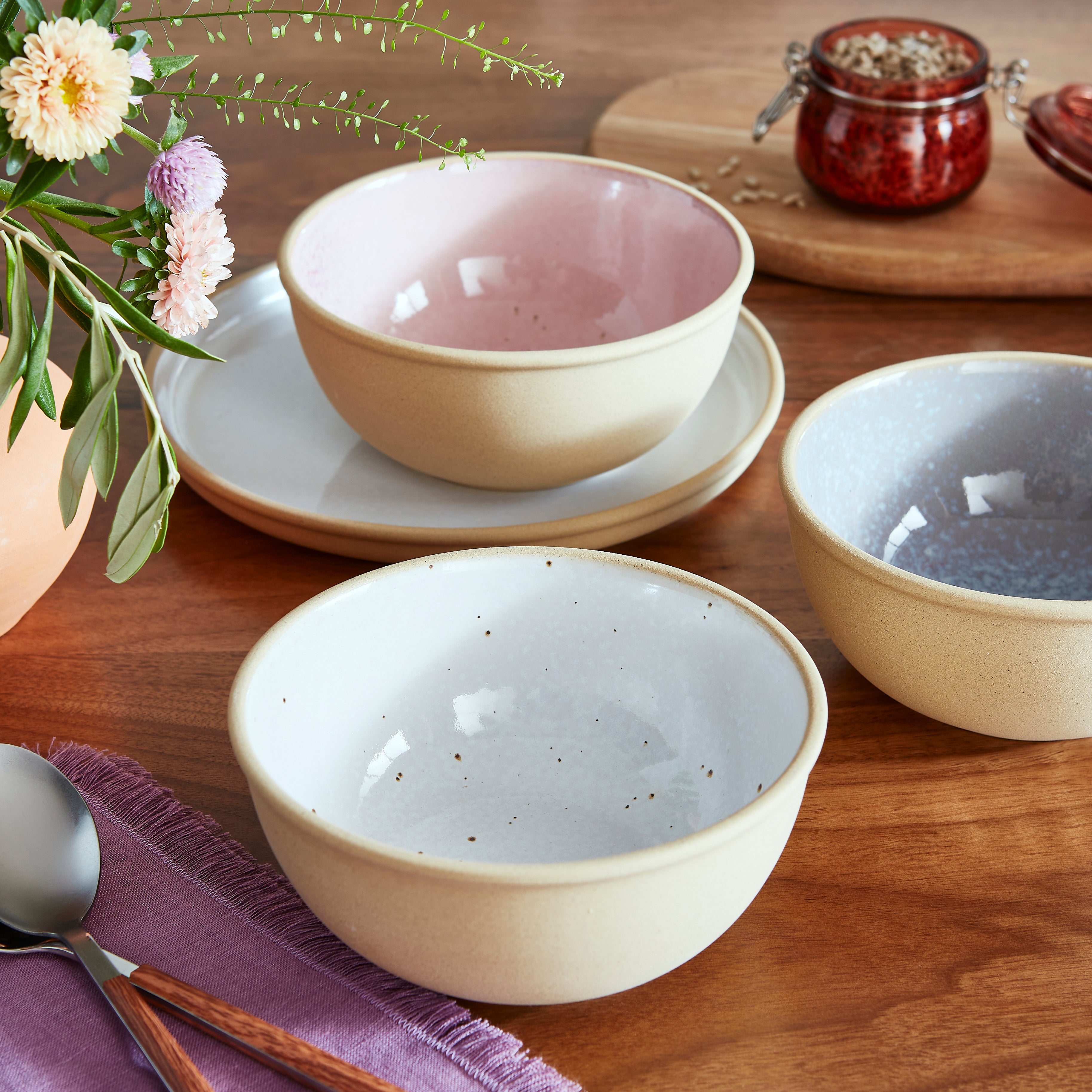 Minerals Medium Bowl - Moonstone 15.2cm Set of 4