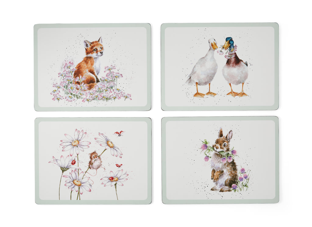 Wrendale Designs Wildflowers Large Placemats - Set of 4 40.1 x 29.8cm Boxed Set