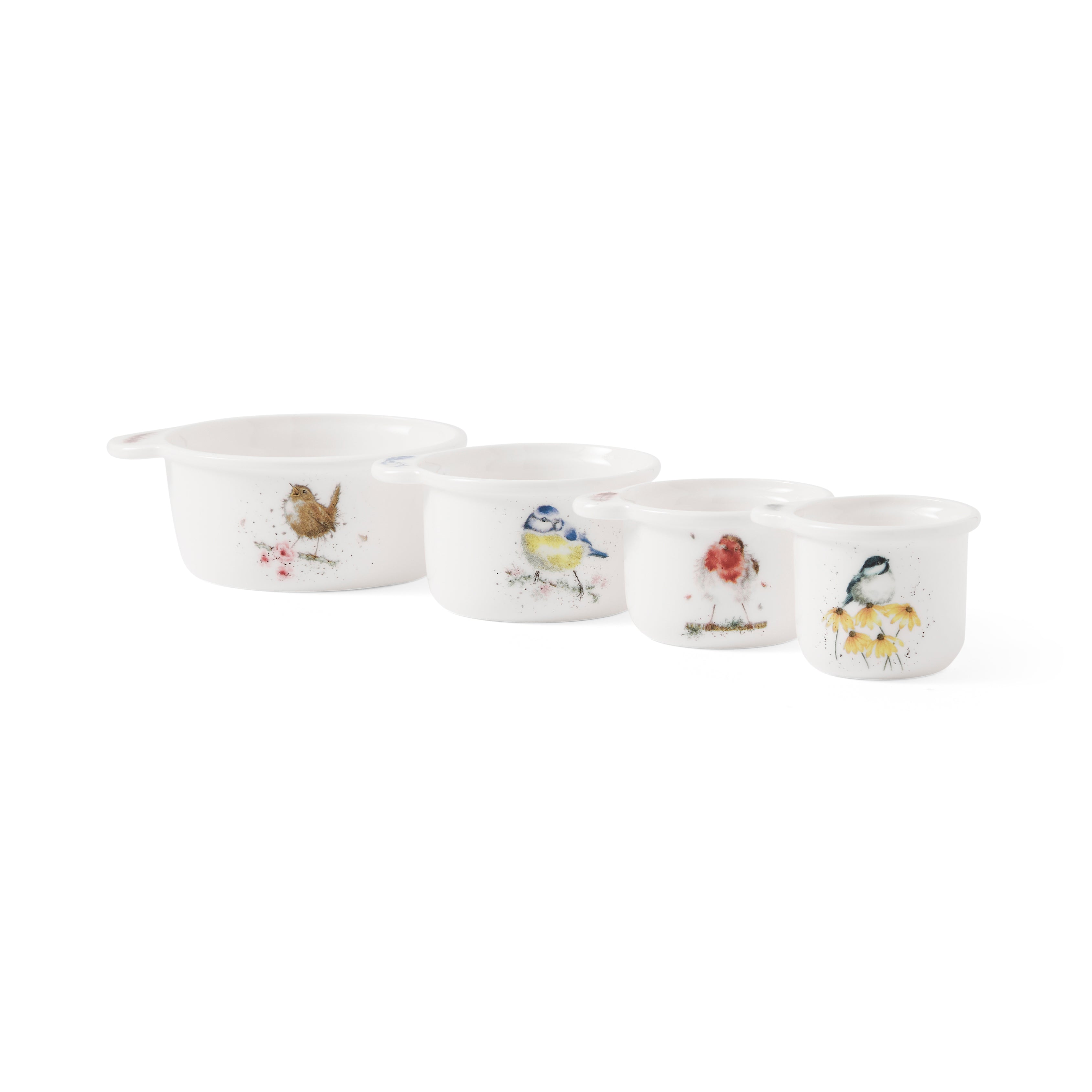 Wrendale Designs Measuring Cups (birds) 1 cup - 227ml
1/2 Cup - 113ml
1/3 cup - 73ml
1/4 cup - 56ml Boxed Set
