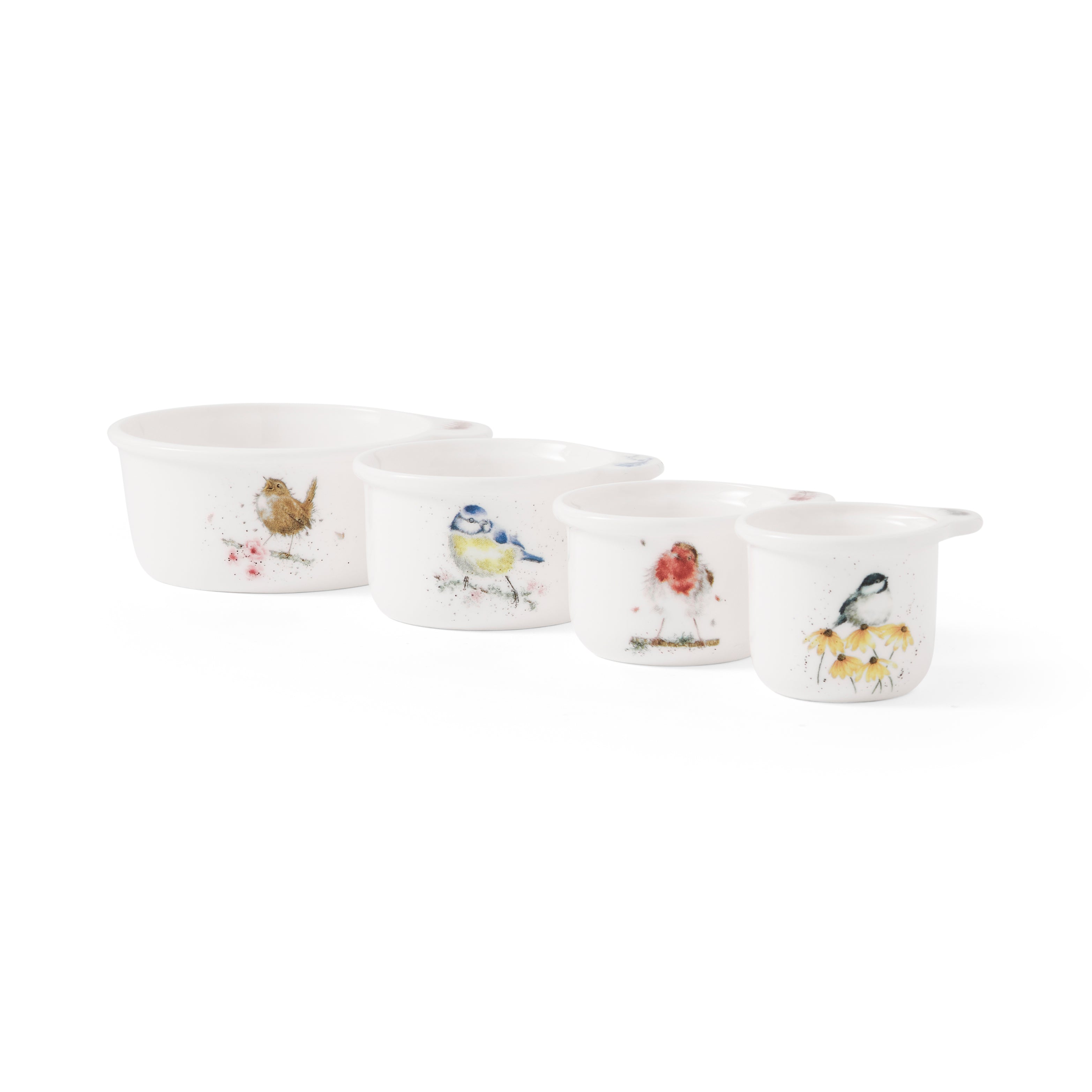 Wrendale Designs Measuring Cups (birds) 1 cup - 227ml
1/2 Cup - 113ml
1/3 cup - 73ml
1/4 cup - 56ml Boxed Set