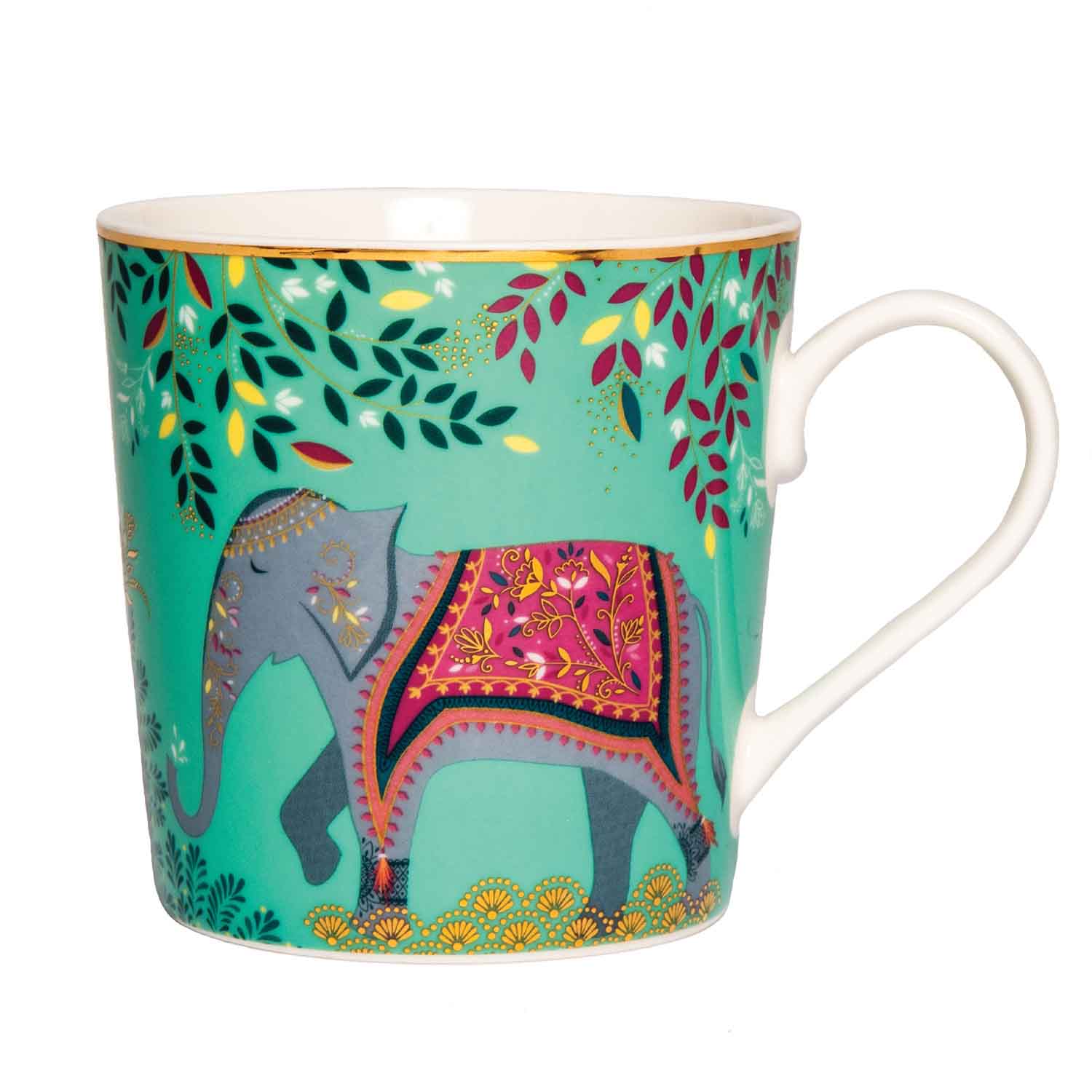 Sara Miller London Artisanne Noir Collection Mugs - Assorted - Set of 4 0.34L Boxed Set