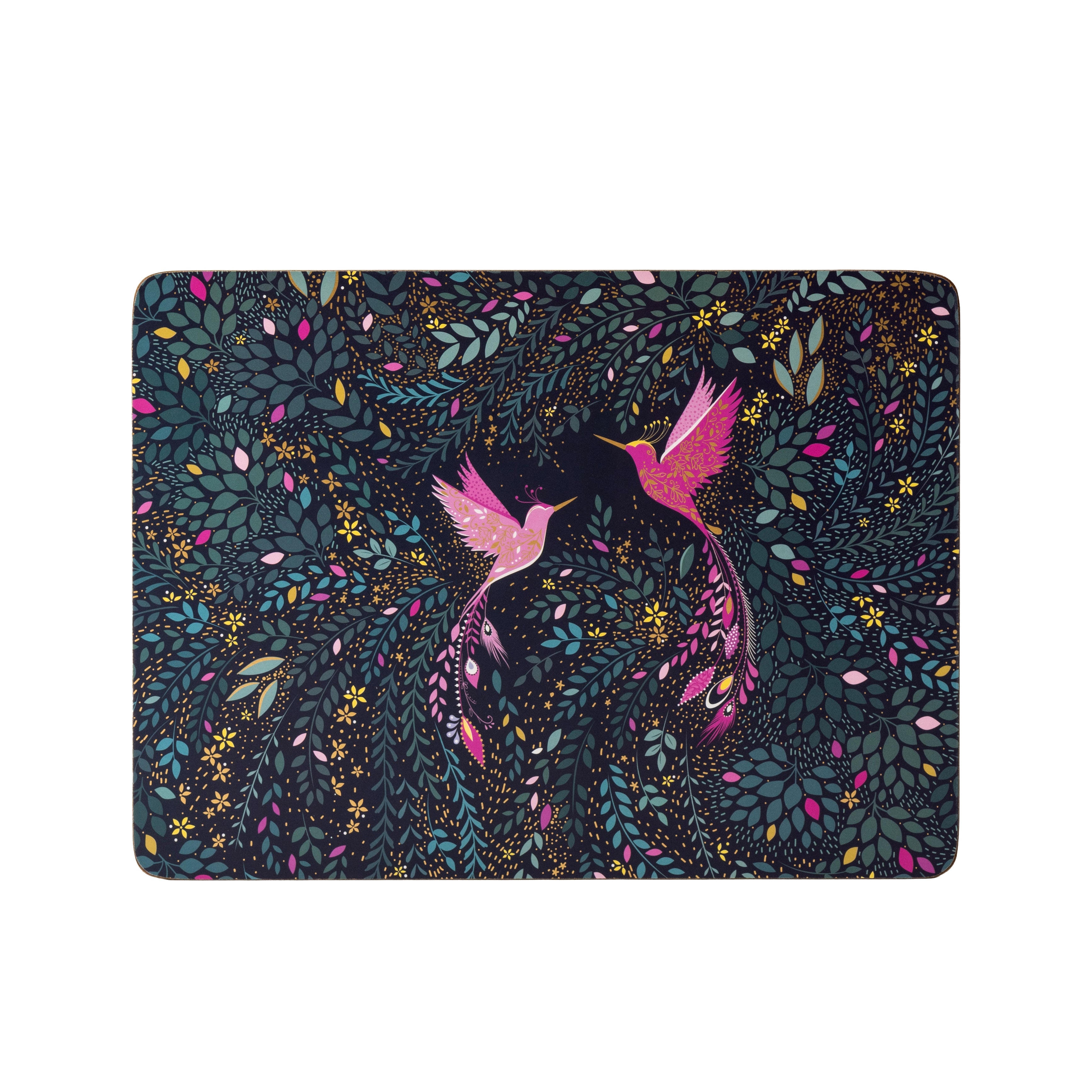 Sara Miller London  India Collection India Collection Placemats - Set of 4 - Hummingbird Paradise 30.5 x 23cm Boxed Set
