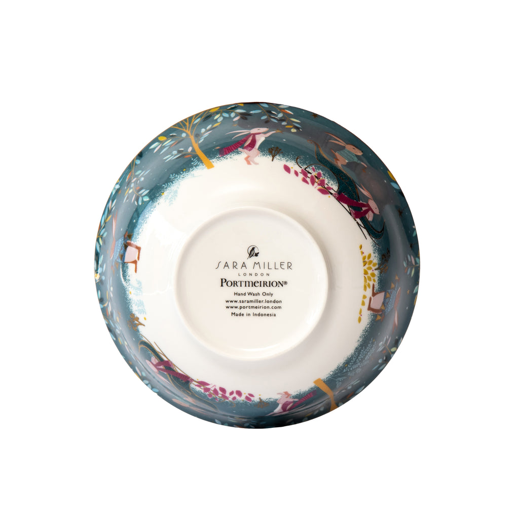 Sara Miller London Artisanne Noir Collection Candy Bowl - Rabbit Sleigh 15cm Single