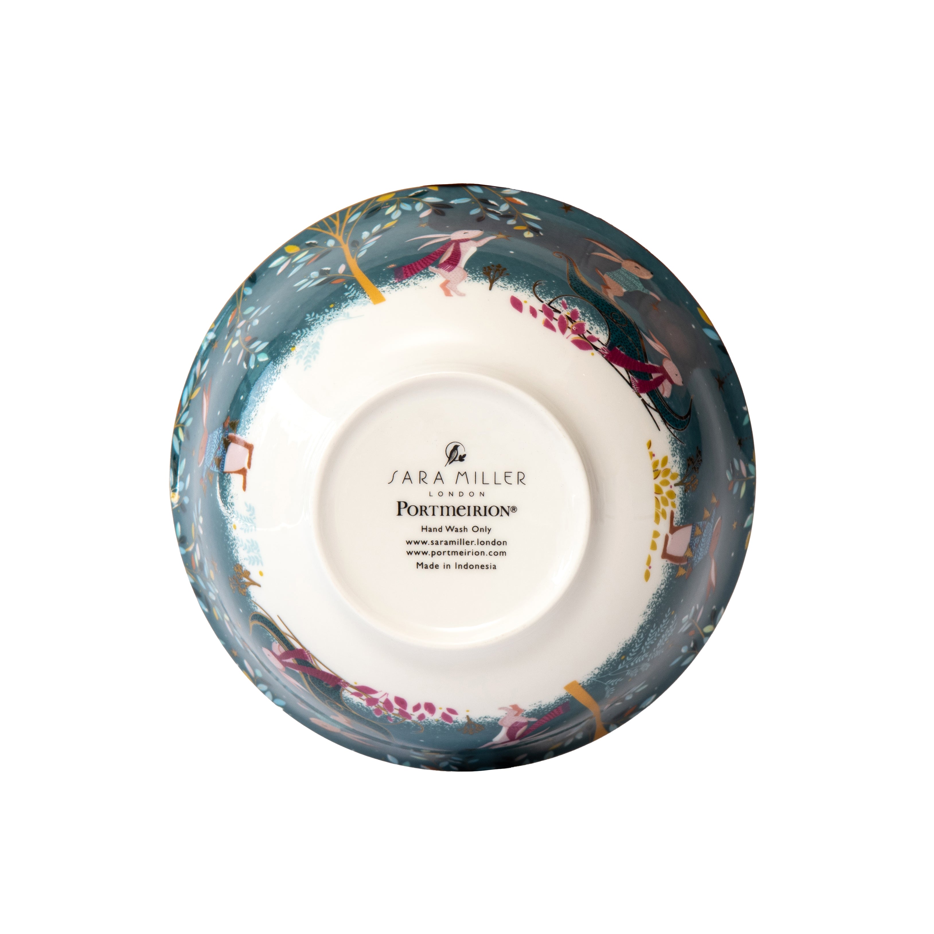 Sara Miller London Artisanne Noir Collection Candy Bowl - Rabbit Sleigh 15cm Single