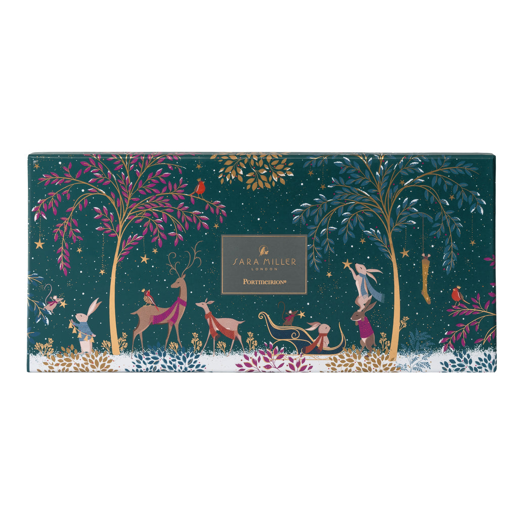 Sara Miller London Artisanne Noir Collection Sandwich Tray - Deer & Robin 36cm Single