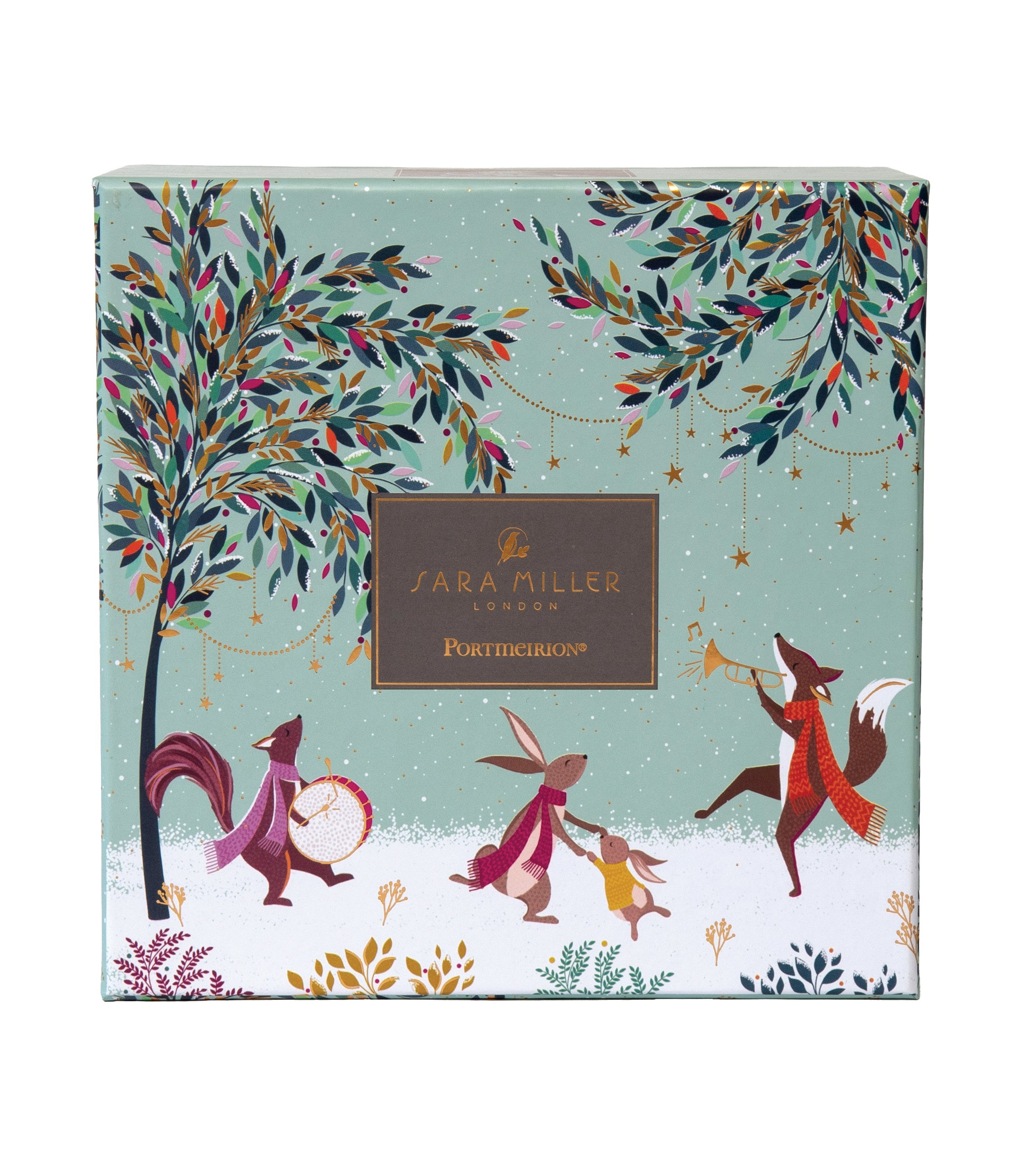 Sara Miller London Artisanne Noir Collection Tea for One - Merry Band 0.35L Boxed Set