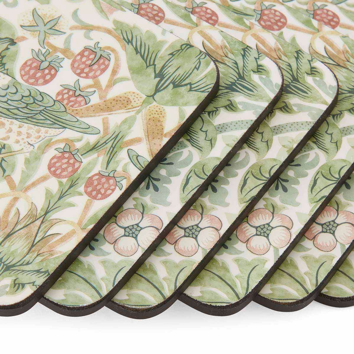 Strawberry Thief Coasters - Set of 6