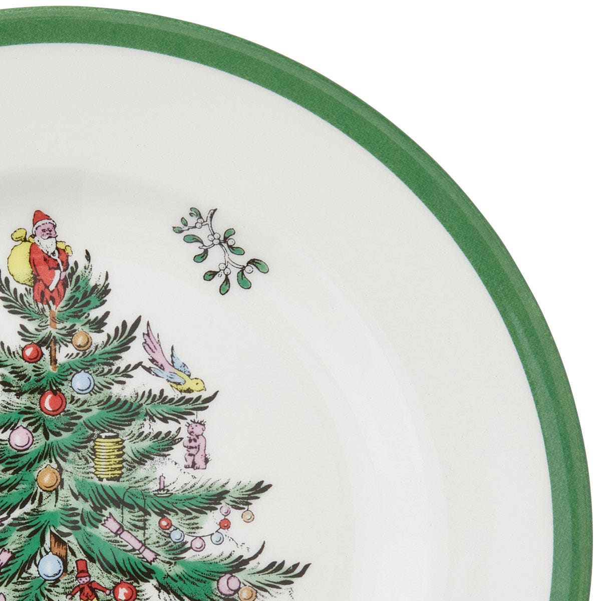 Christmas Tree Set of 4 Dinner  Plates