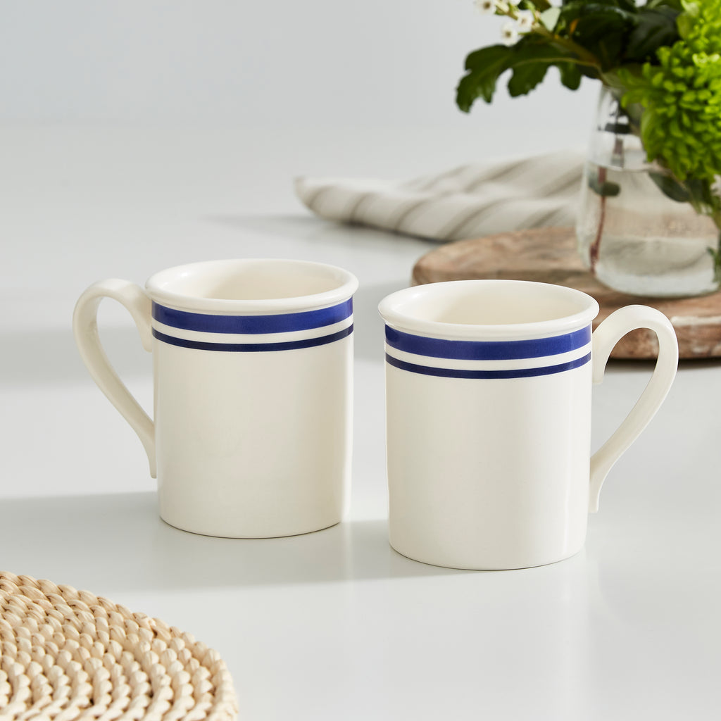 Portmeirion Home Potter's Stripe Breakfast Mug 0.26L Set of 4