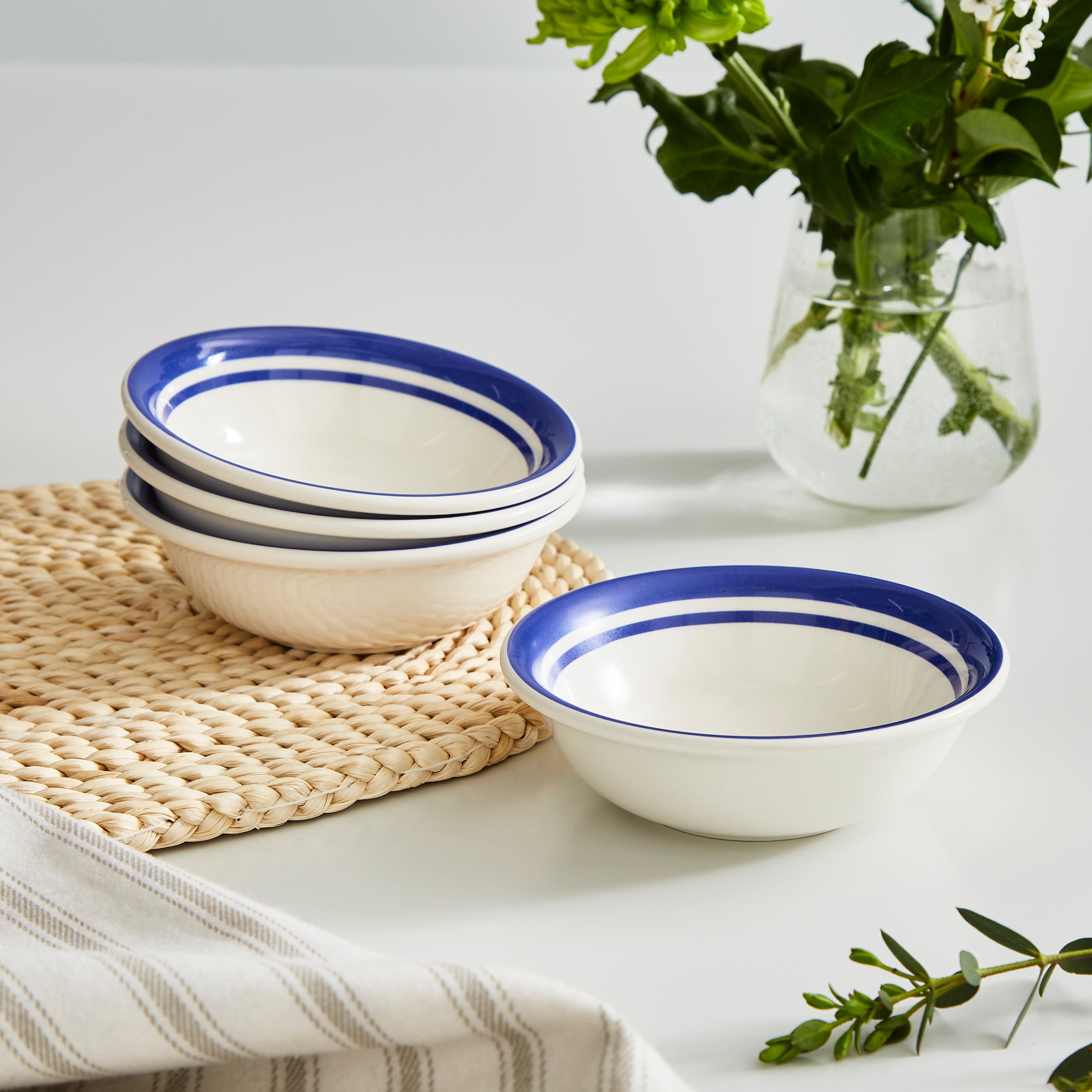 Portmeirion Home Potter's Stripe 13cm Bowl 13cm Set of 4