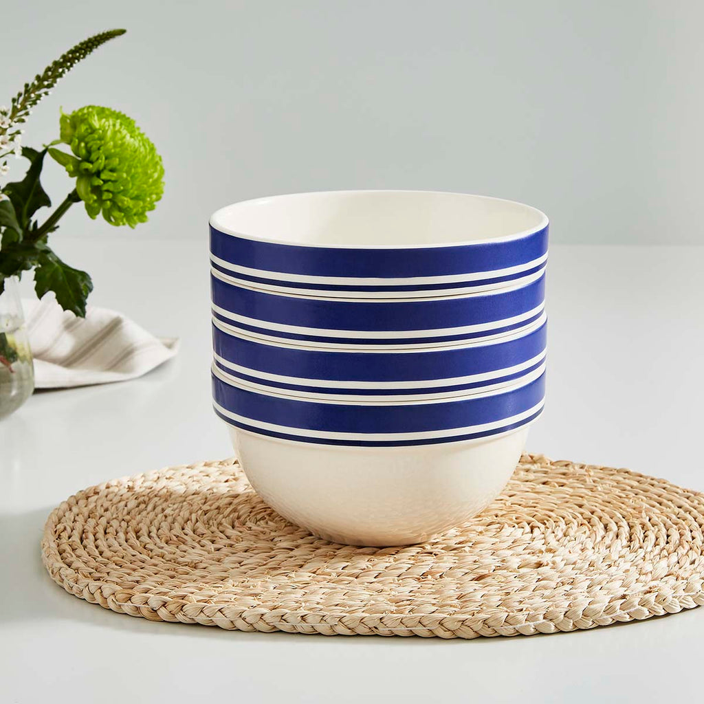 Portmeirion Home Potter's Stripe 7" Stacking Bowl 18cm Set of 4