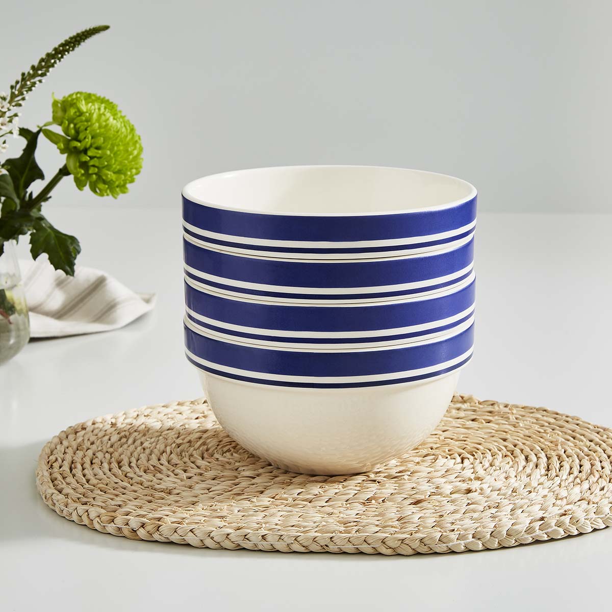 Portmeirion Home Potter's Stripe 7" Stacking Bowl 18cm Set of 4