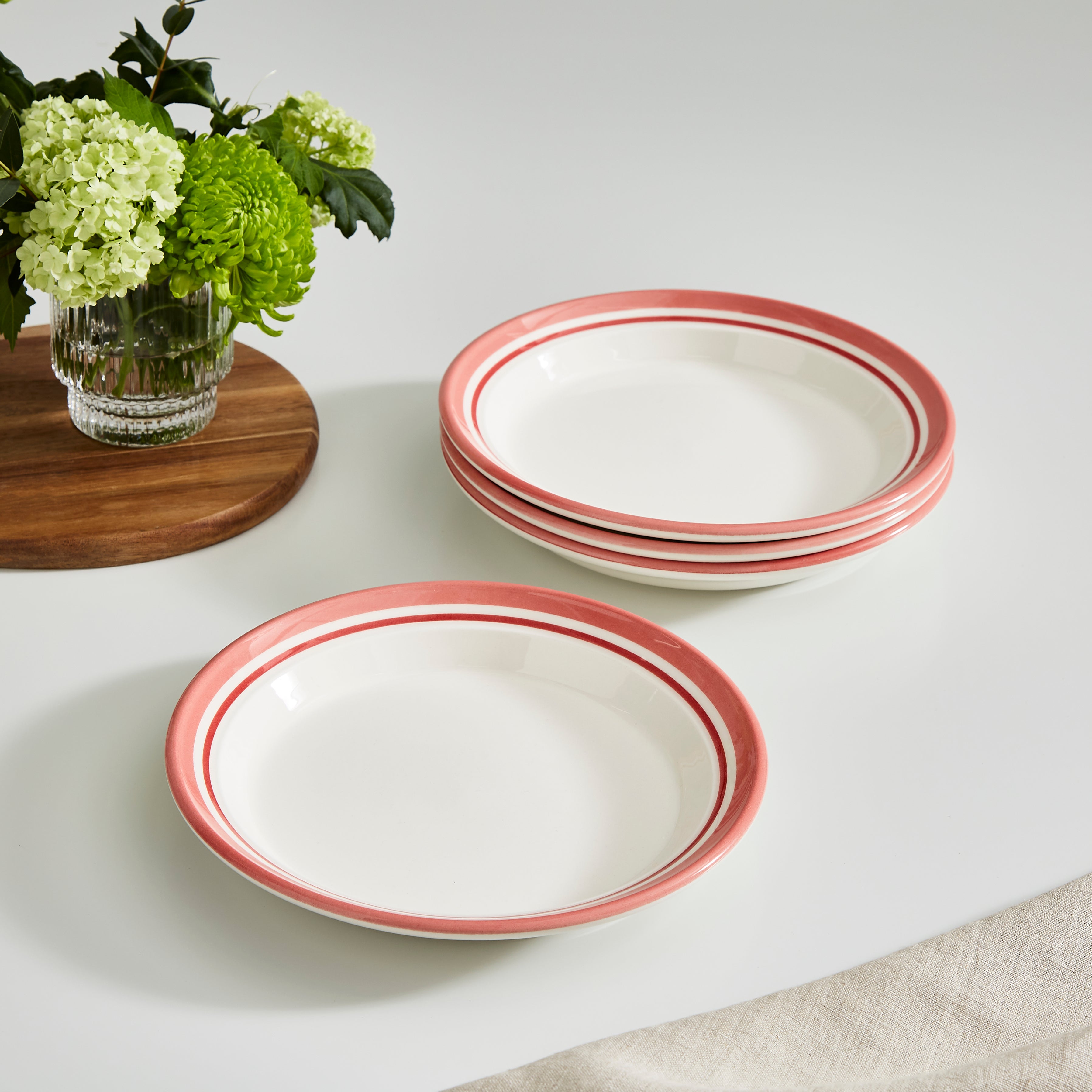 Portmeirion Home Potter's Stripe 8" Plate (D) 20cm Set of 4