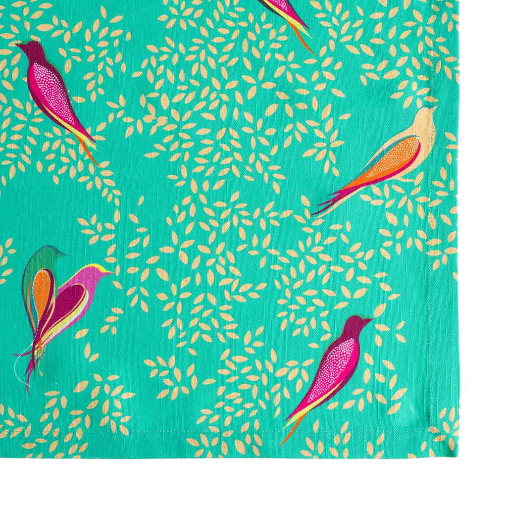 Sara Miller London Artisanne Noir Collection Tablecloth - Green 160cm x 250cm Single