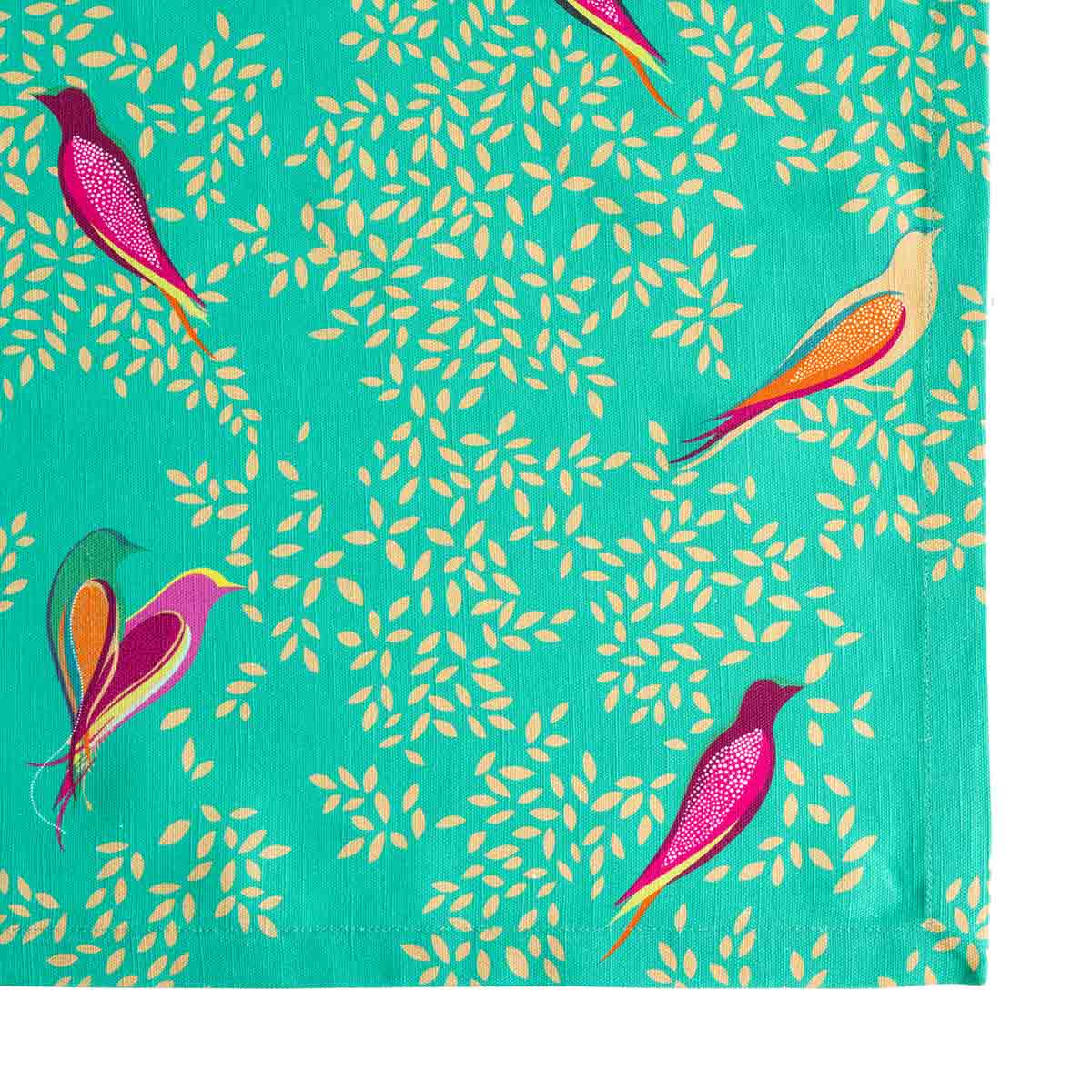 Sara Miller London Artisanne Noir Collection Tablecloth - Green 160cm x 250cm Single
