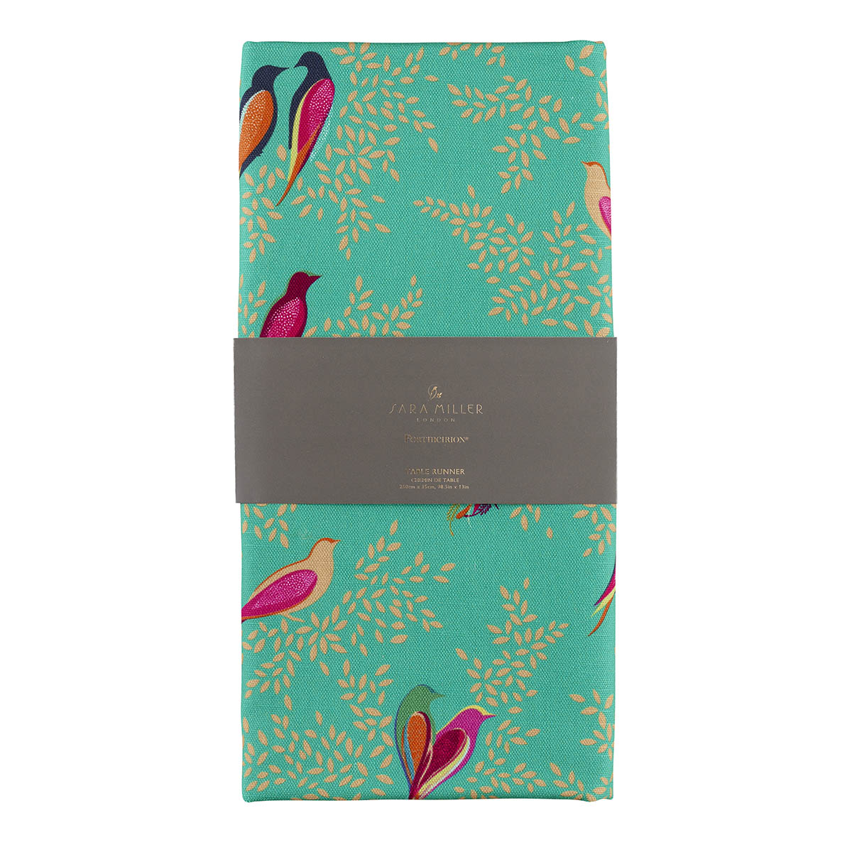 Sara Miller London Artisanne Noir Collection Runner - Green 250cm x 35cm Single