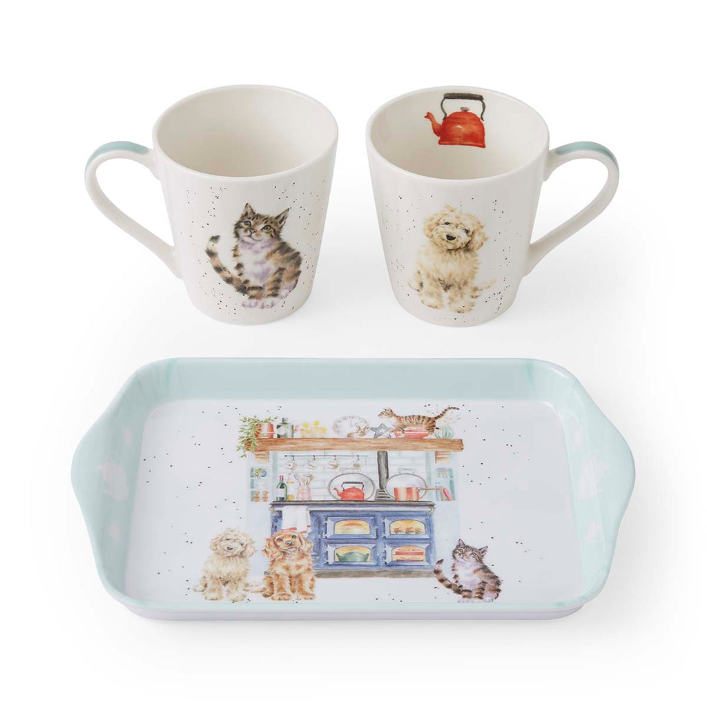 Wrendale Designs Mug & Tray Set - Country Kitchen Mug 0.18L 
Tray 21 x 14cm Single