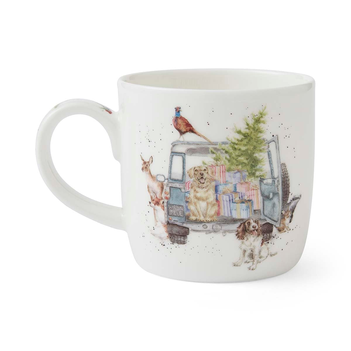 NEW Wrendale Designs - Little Wren Driving Home for Christmas (Dog) 0.31L Set of 6