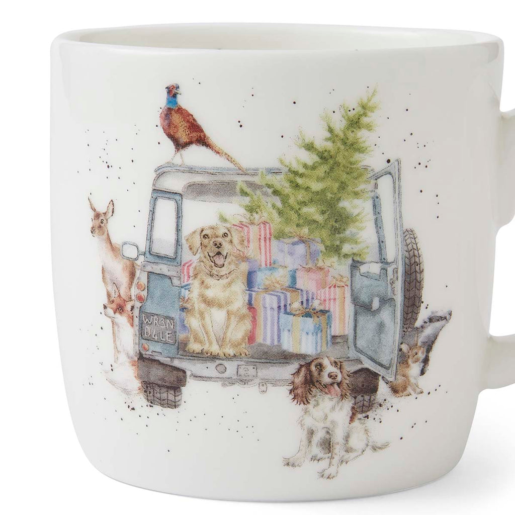 NEW Wrendale Designs - Little Wren Driving Home for Christmas (Dog) 0.31L Set of 6