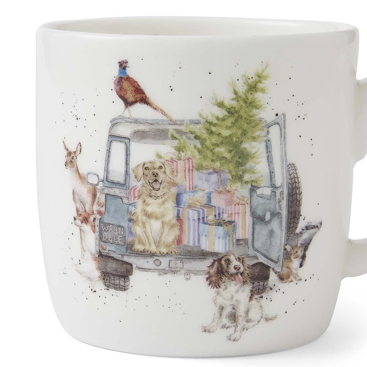 NEW Wrendale Designs - Little Wren Driving Home for Christmas (Dog) 0.31L Set of 6
