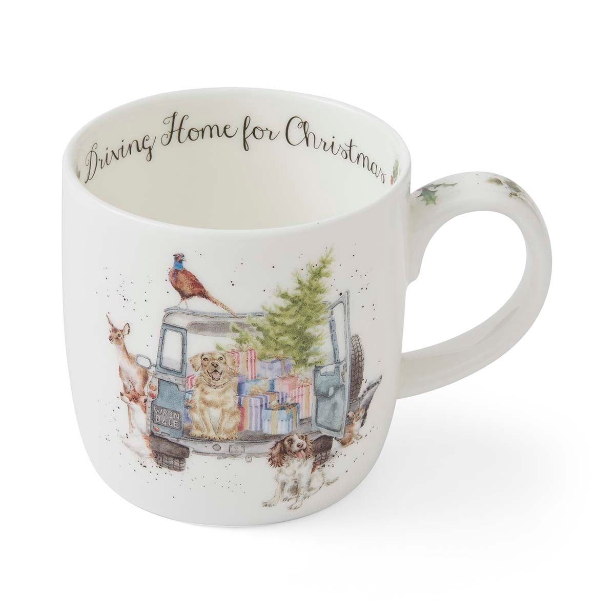 NEW Wrendale Designs - Little Wren Driving Home for Christmas (Dog) 0.31L Set of 6