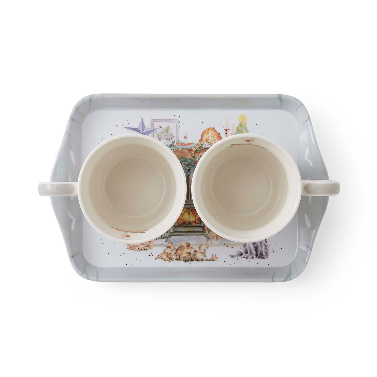 " NEW Wrendale Designs - Little Wren There is no place like Home (Cats & Dogs) Mug 0.18L 
Tray 21 x 14cm Single "