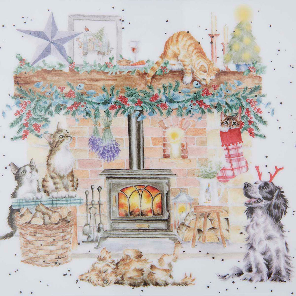 " NEW Wrendale Designs - Little Wren There is no place like Home (Cats & Dogs) Mug 0.18L 
Tray 21 x 14cm Single "